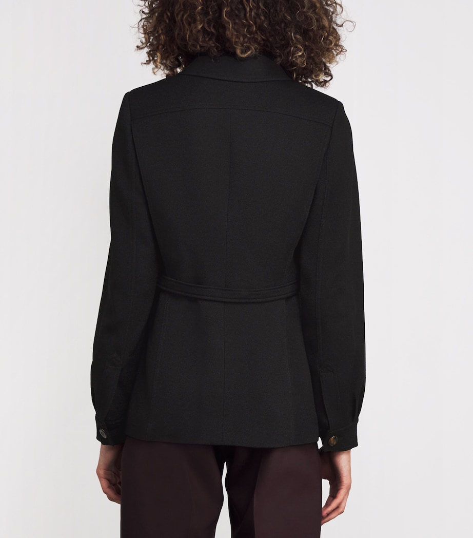 Belted Luna Paint Jacket N000 BLACK Image 4