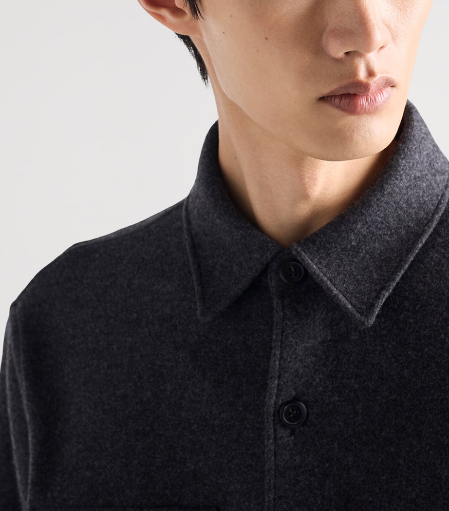 Wool-Cashmere Overshirt F0AGF Image 3