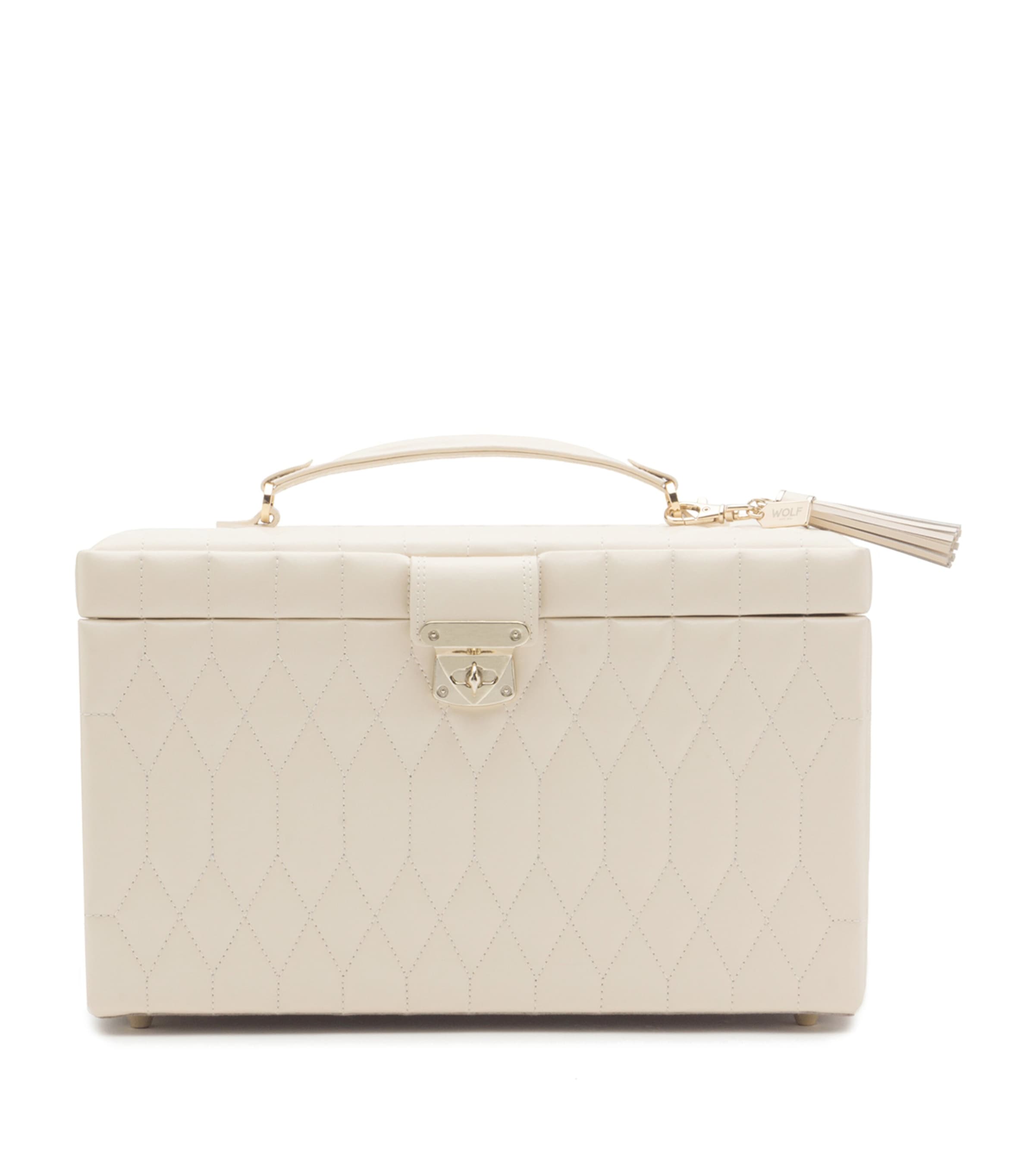 Wolf Caroline Jewellery Case In Beige