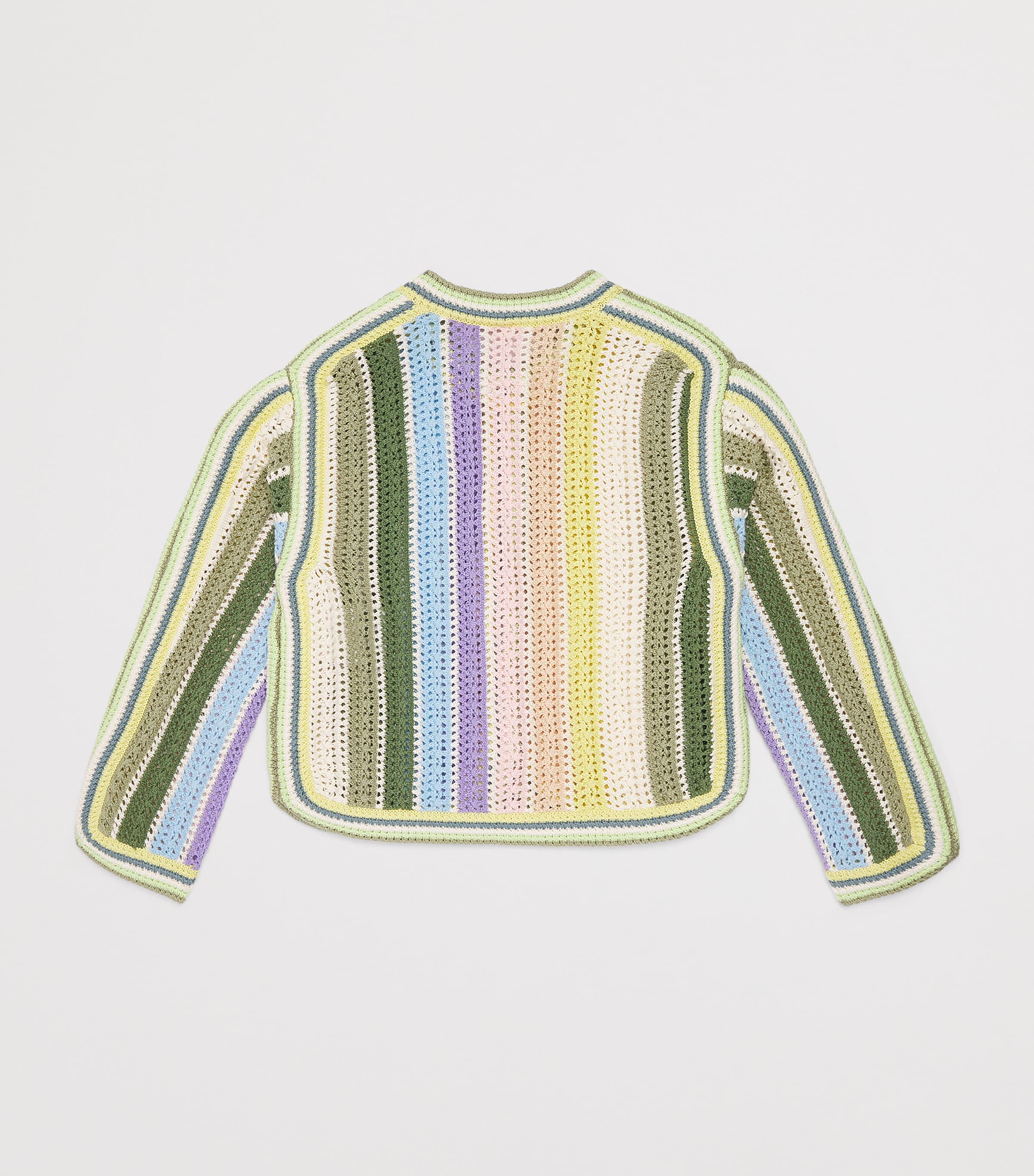 Zimmermann Kids Cotton Striped Indra Cardigan (2-12 Years) Multi Stripe Image 2