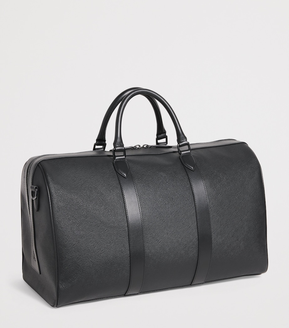 Harrods Leather Holdall Black Image 3