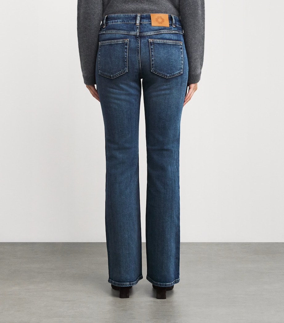 Stretch Denim Bootcut Jeans BLUE Image 4