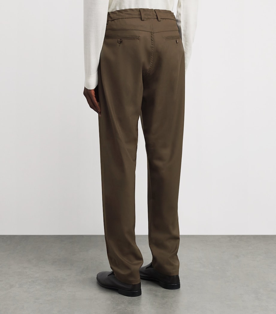 Stretch-Wool Drawstring Trousers 500 Image 4