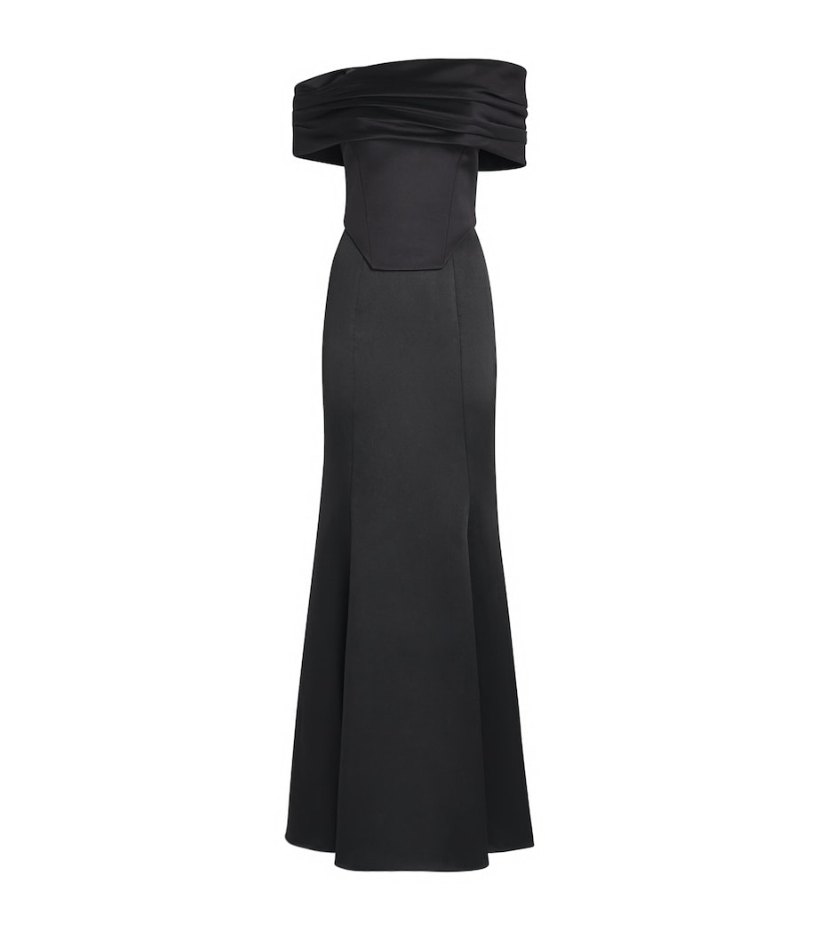 Solace London Womens Corseted Alta Gown Black Image 1