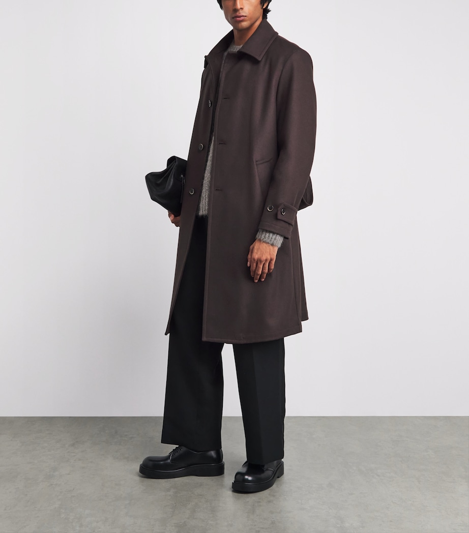 Barena Mens Wool-Blend Longline Overcoat Bruno Image 2