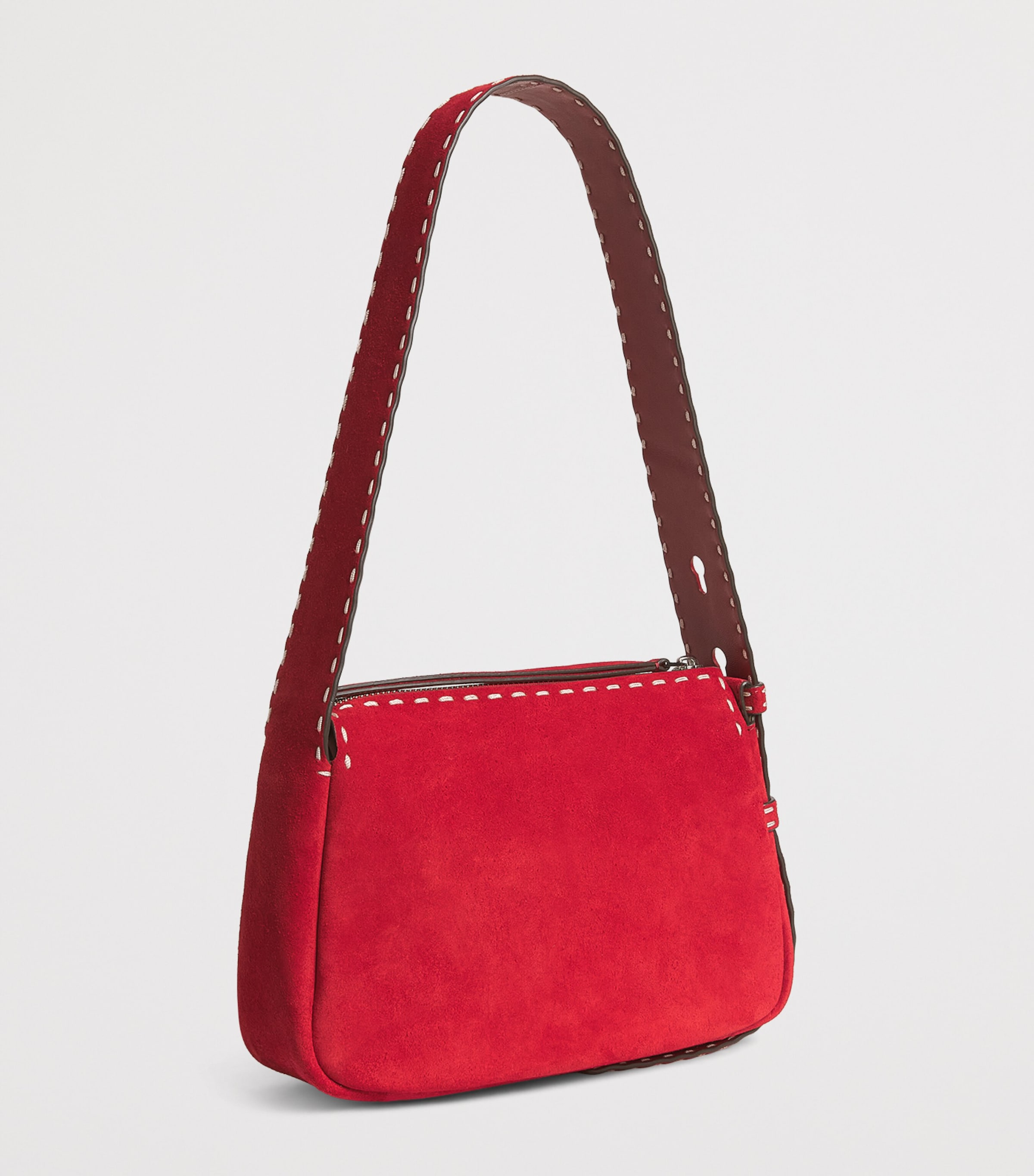 Small Suede Romy Shoulder Bag 600 RED Image 3
