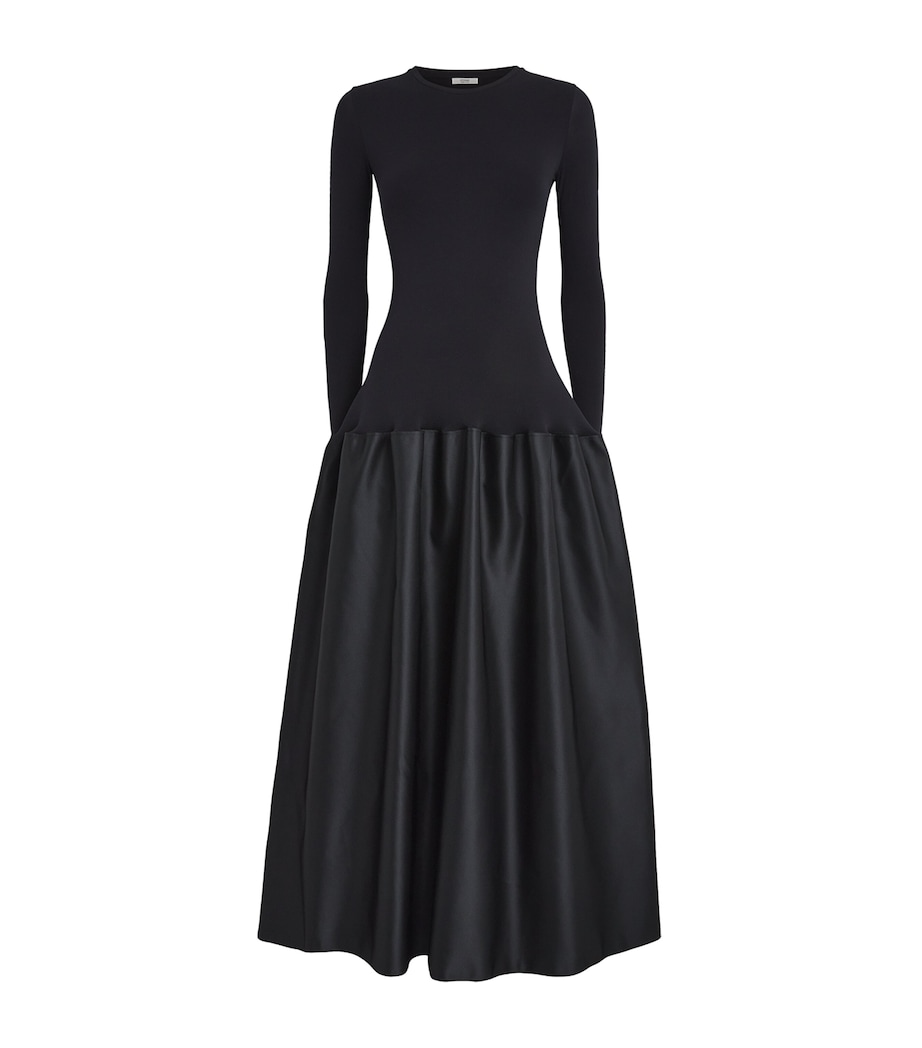 Dropped-Waist Catrin Maxi Dress BLACK Image 1