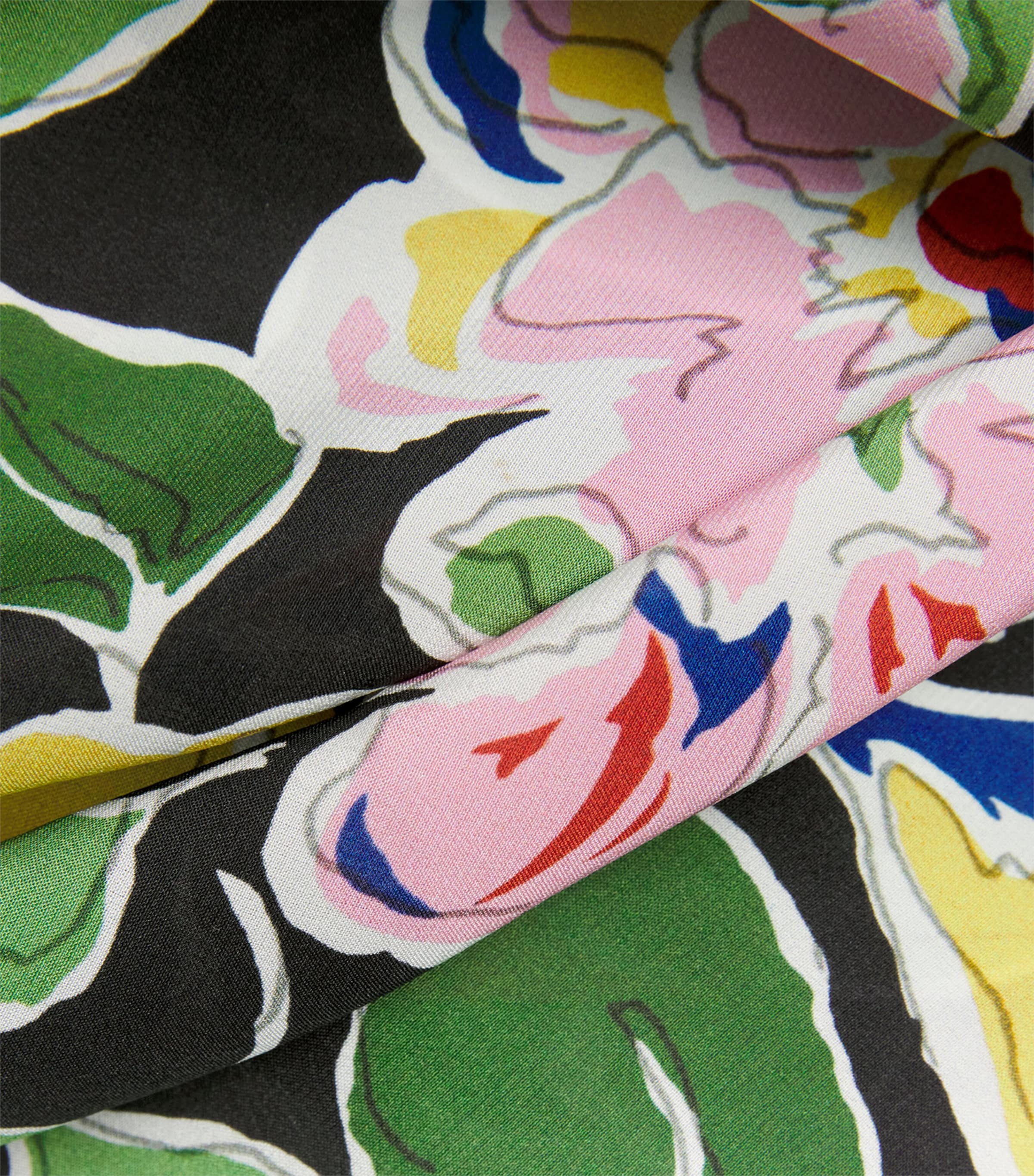 Silk Aryella Midi Dress JEANNIE BLOOM BLACK Image 5