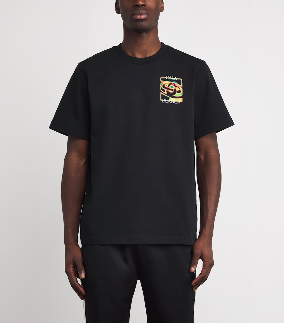 Organic Cotton Heat Map Logo T-Shirt BLACK HEAT MAP Image 3