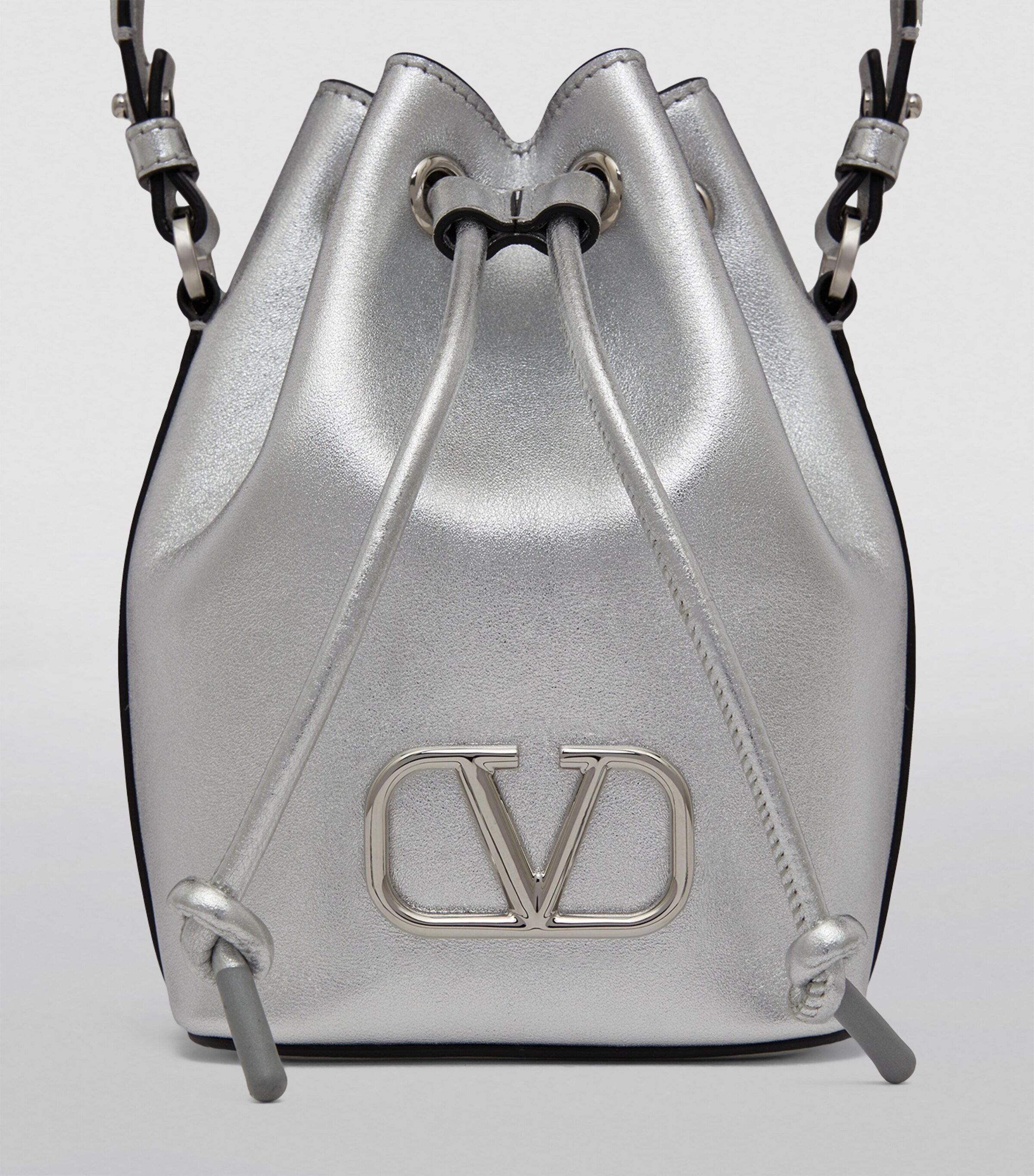 Valentino Garavani Leather VLogo Bucket Bag | Harrods US