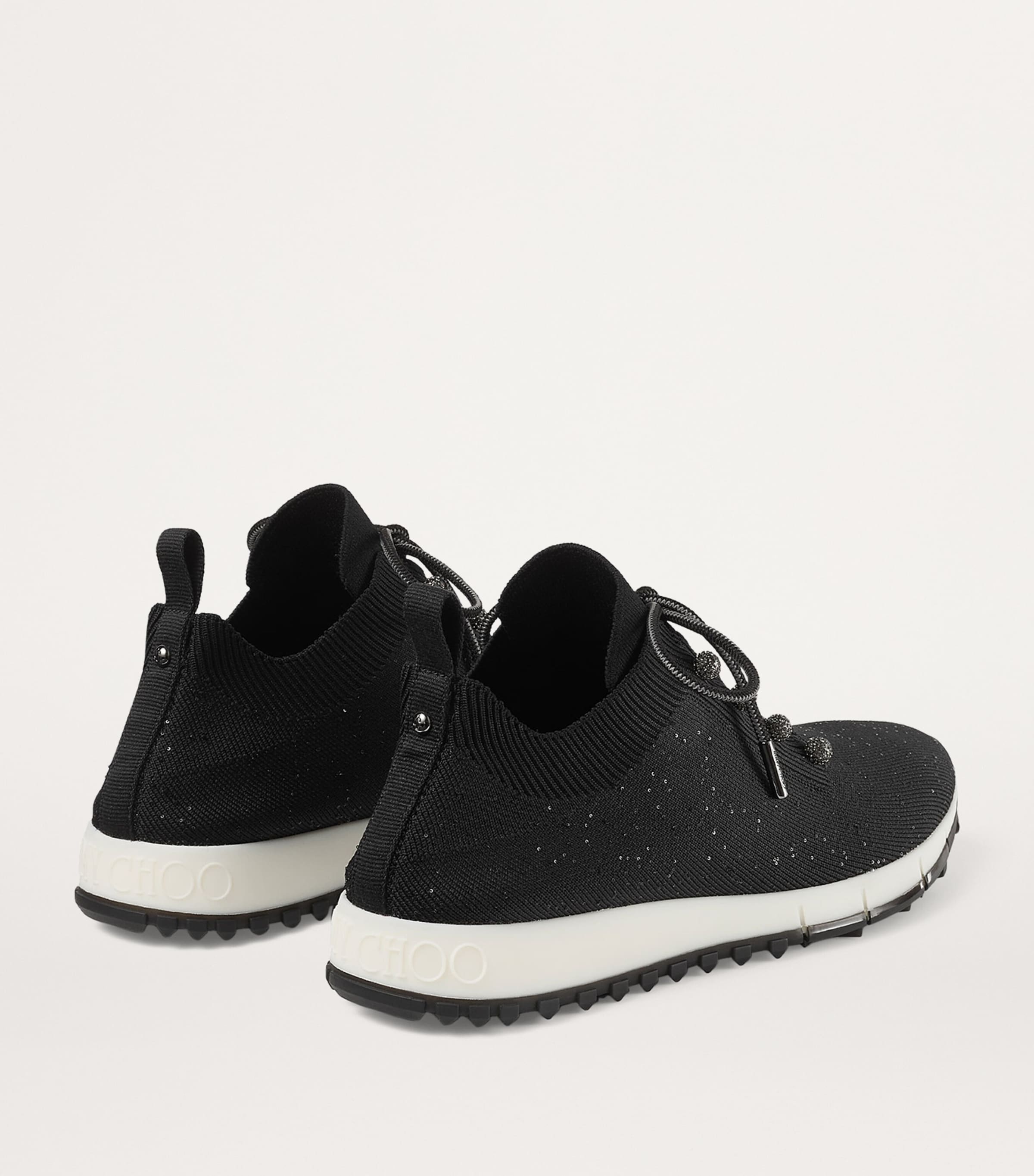 Veles Knitted Glitter Sneakers X BLACK Image 2