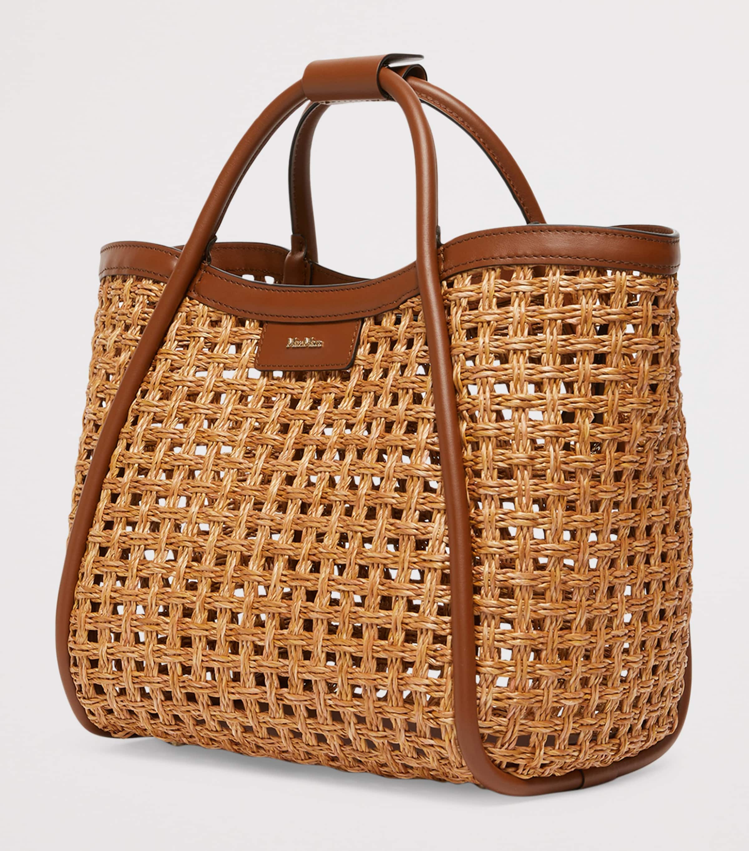 Max Mara Woven Tote Bag Beige Image 5