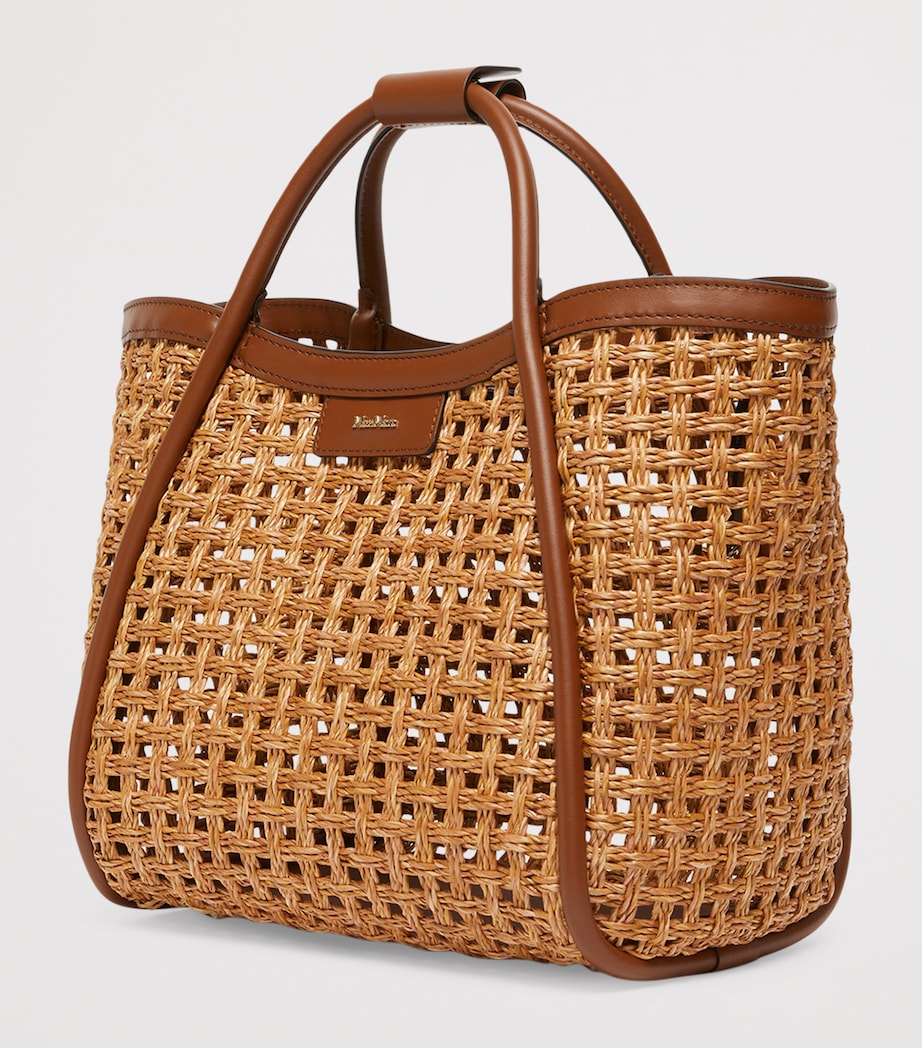 Max Mara Woven Tote Bag Beige Image 5