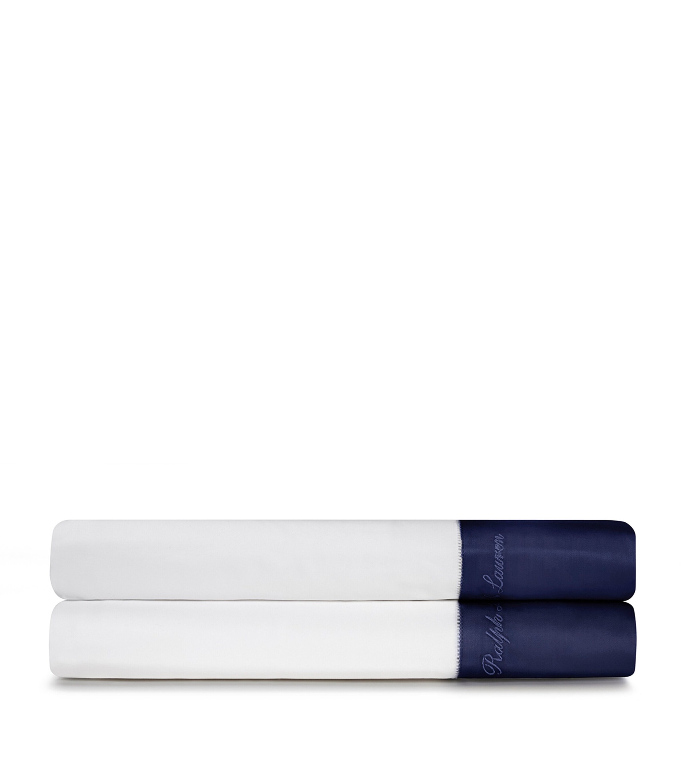 Langdon Double Flat Sheet (240cm x 300cm) NAVY Image 2