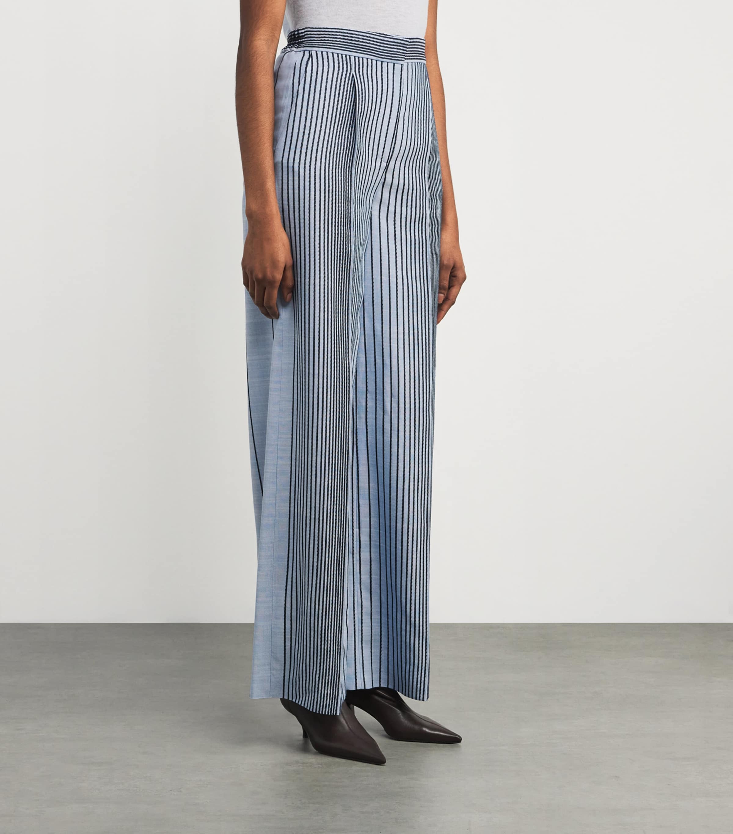 Embroidered Stripe Alanel Trousers OXFORD BLUE/COBALT Image 3