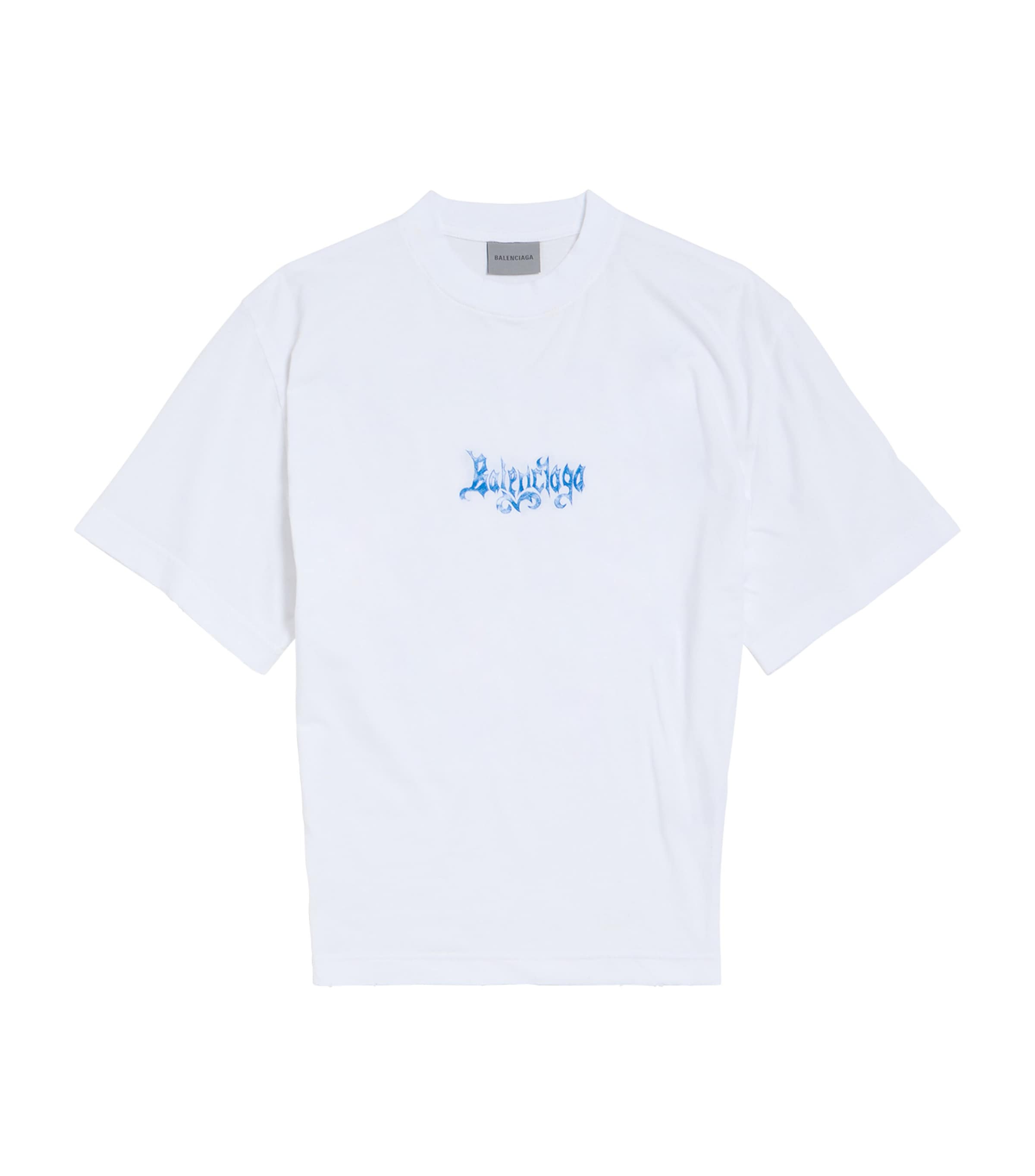 Balenciaga Womens Cotton Sketchy Logo T-Shirt Image 1