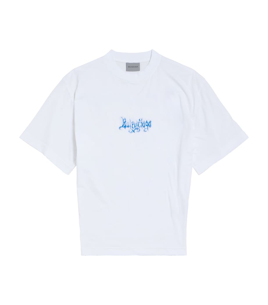 Balenciaga Womens Cotton Sketchy Logo T-Shirt Image 1