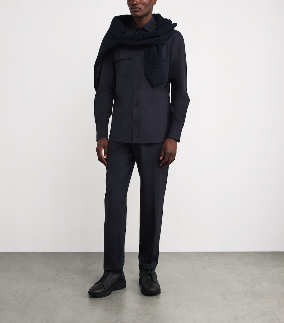 Wool-Blend Clive Shirt 464 NAVY Image 2