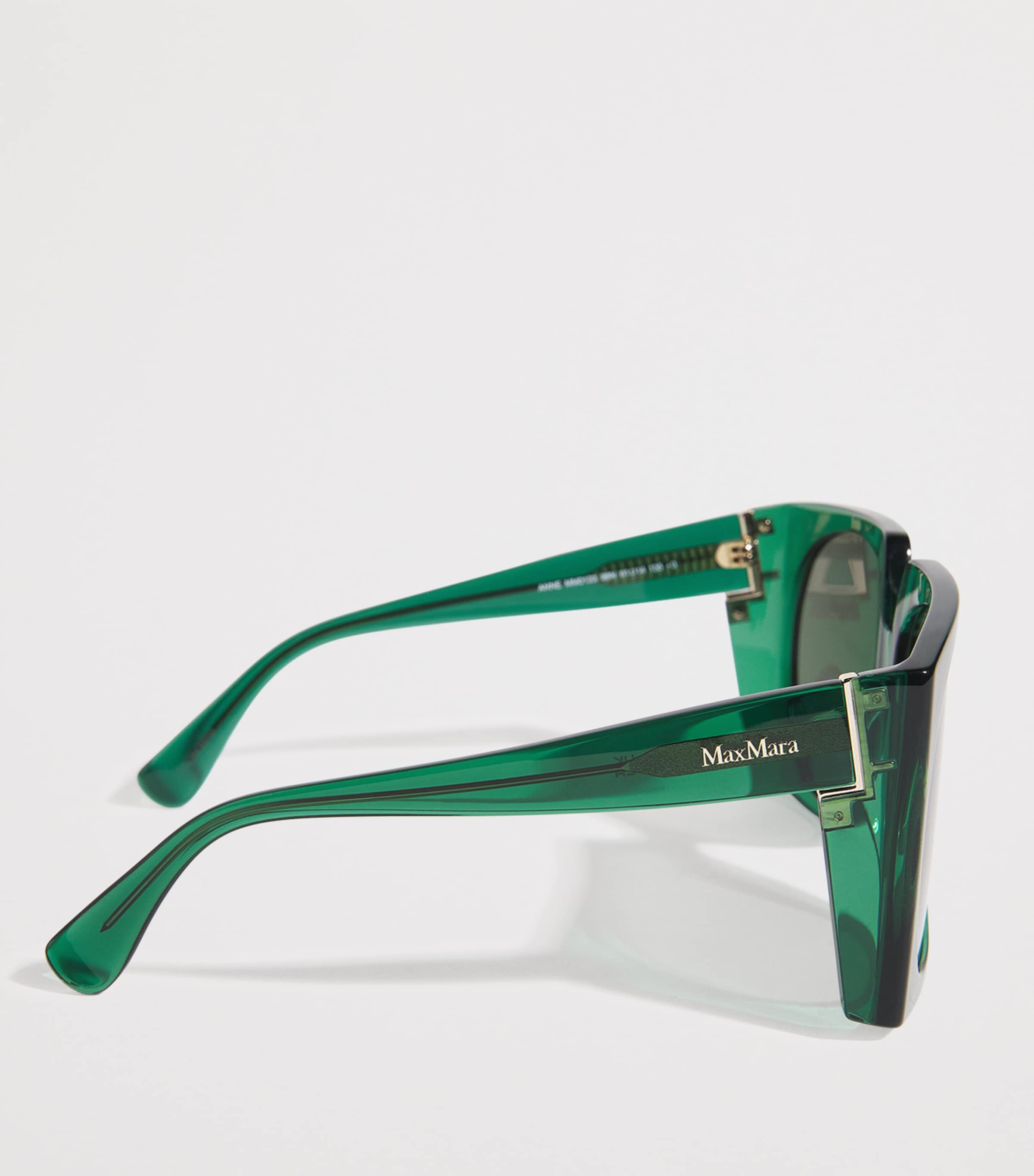 Acetate Oversized Anne Sunglasses DARK GREEN Image 5
