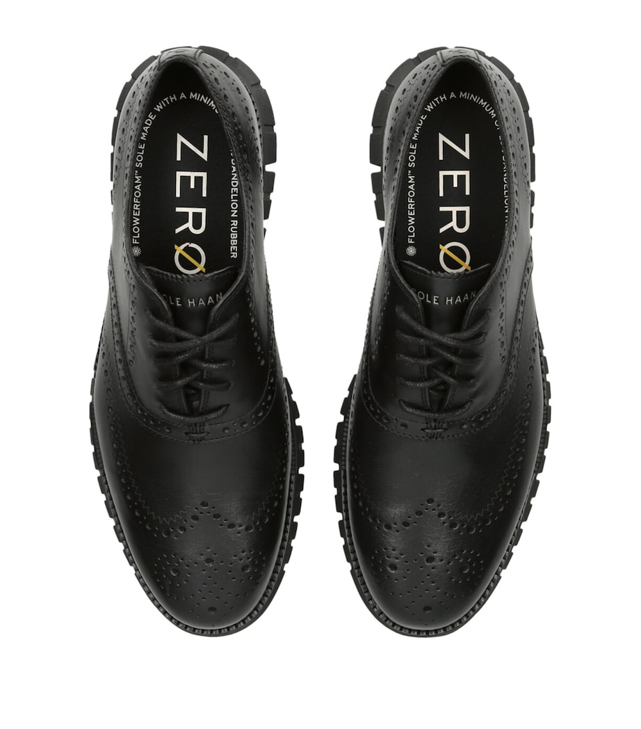 ZERØGRAND Wingtip Oxford Shoes BLACK Image 4