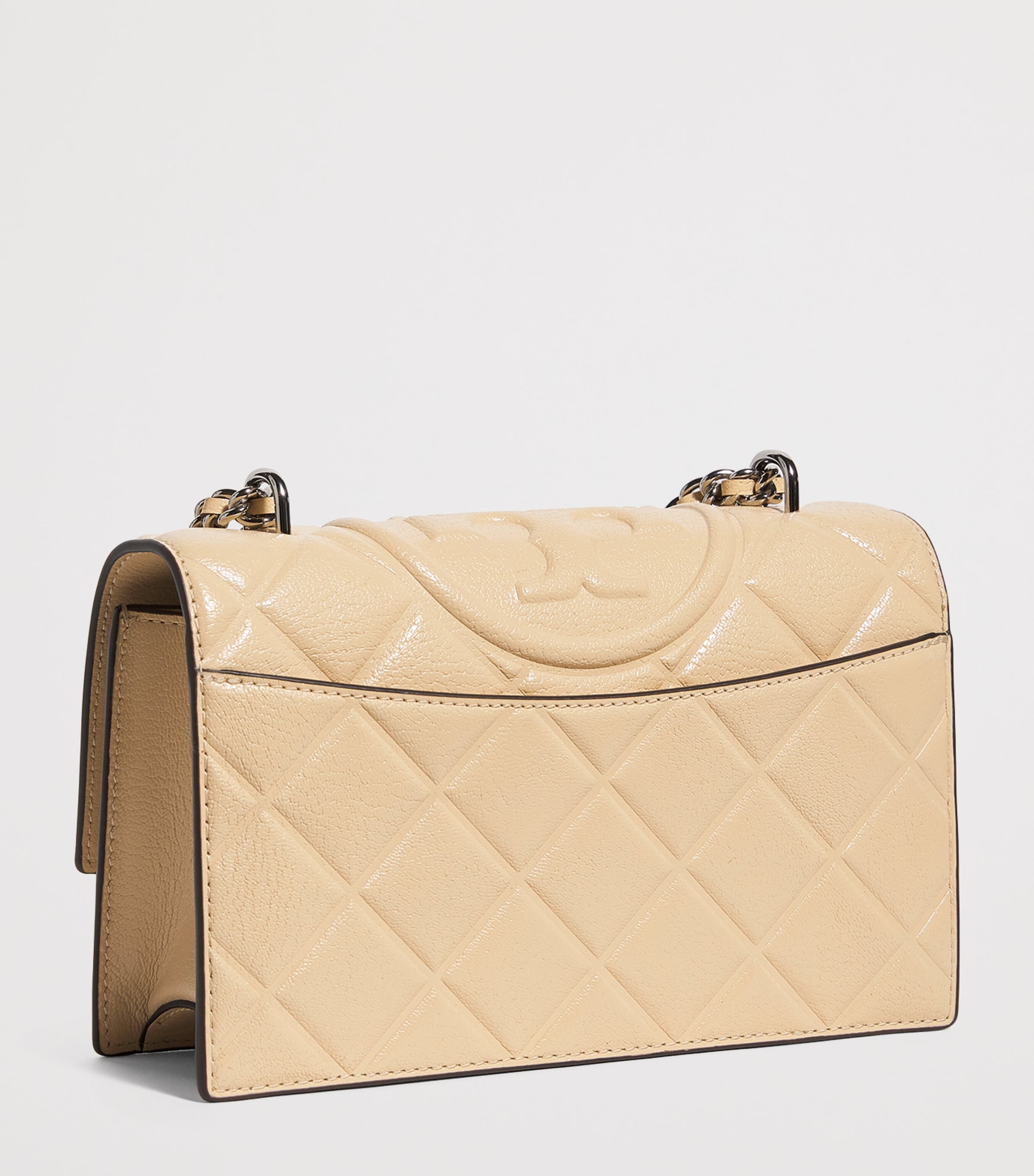 Small Leather Fleming Shoulder Bag 701 VANILLA SFT SRVE Image 3