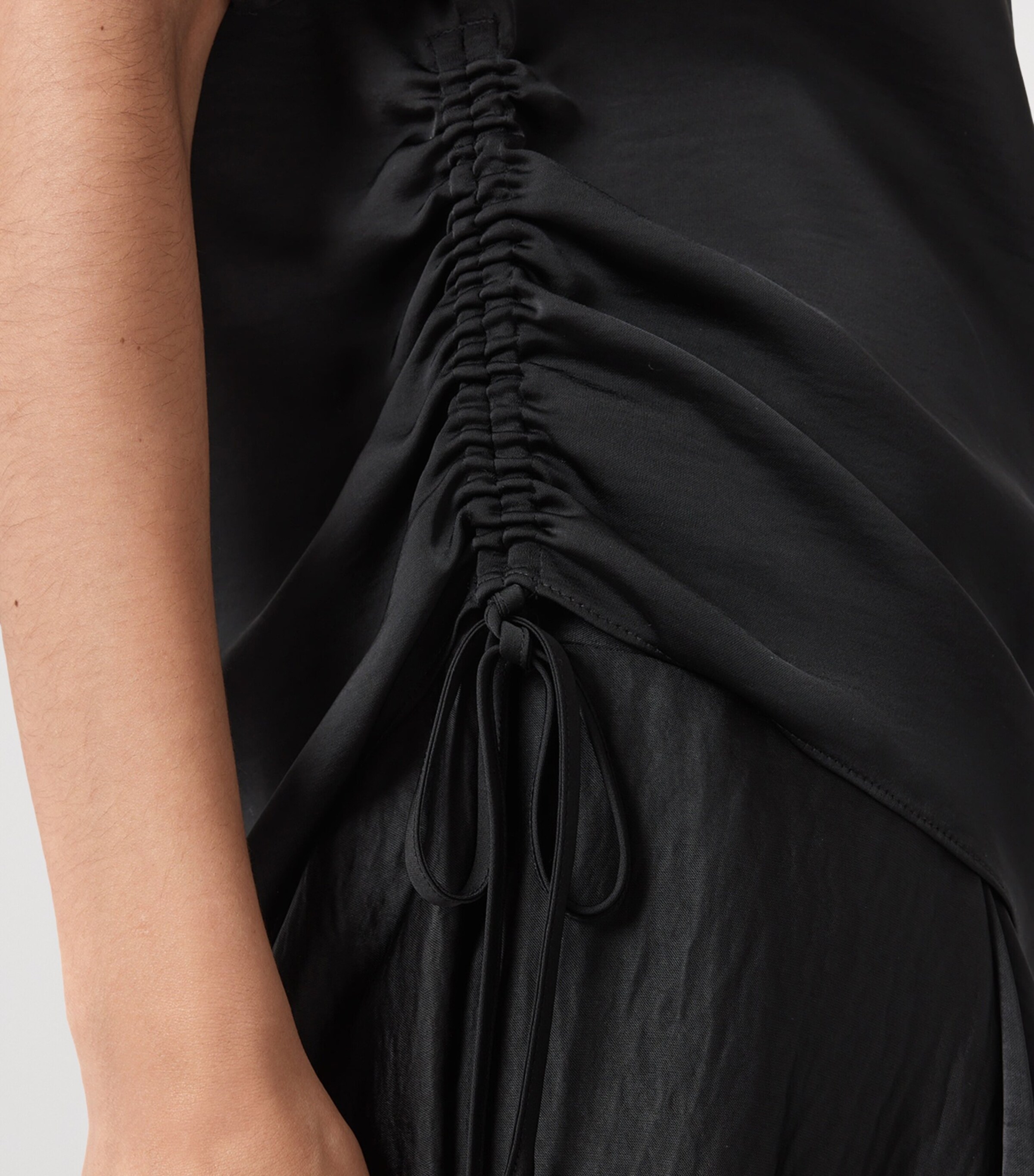 AllSaints Womens Draped Leslie Top Black Image 8