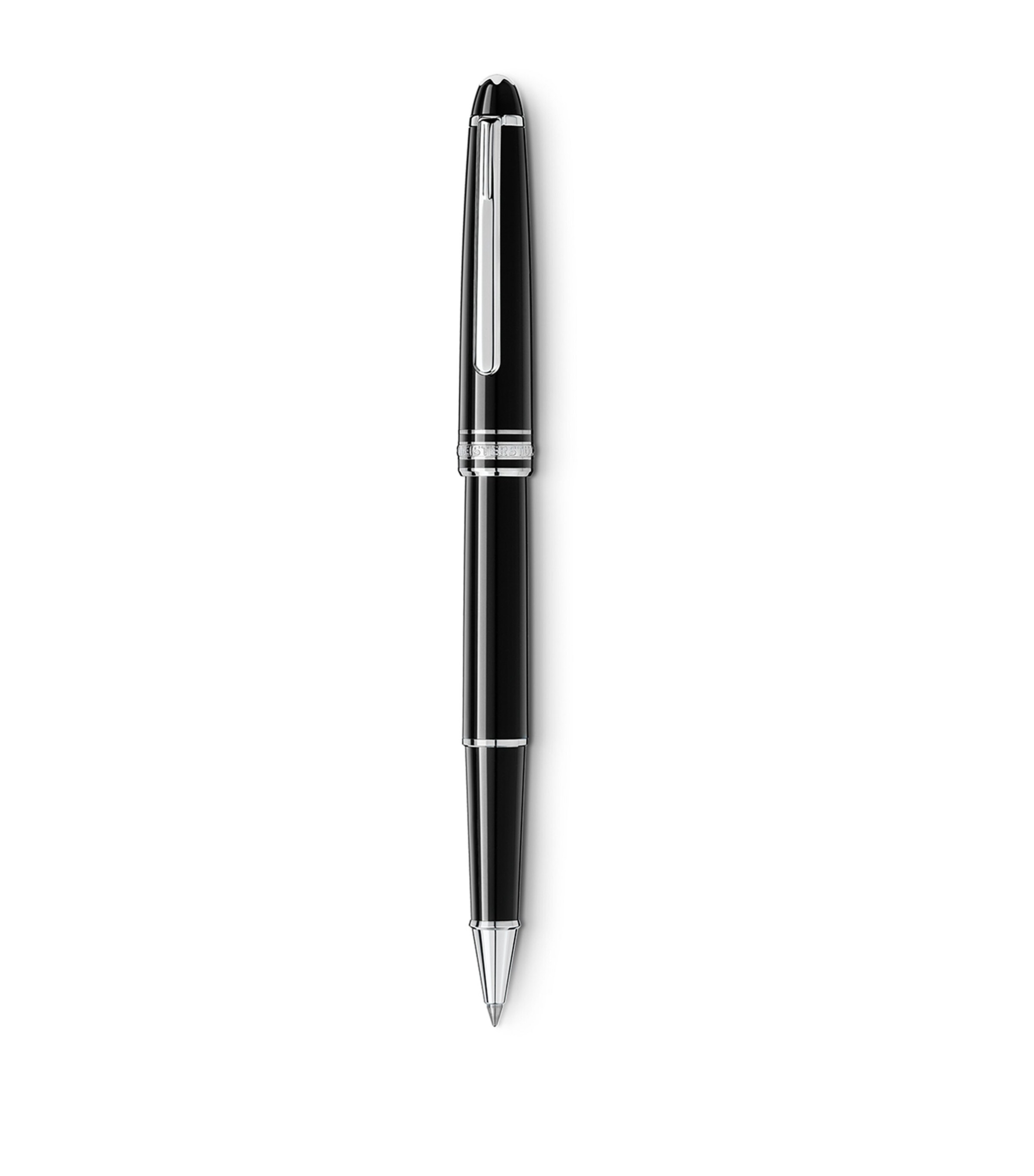 Montblanc Platinum-plated Meisterstück Classique Rollerball Pen In Black