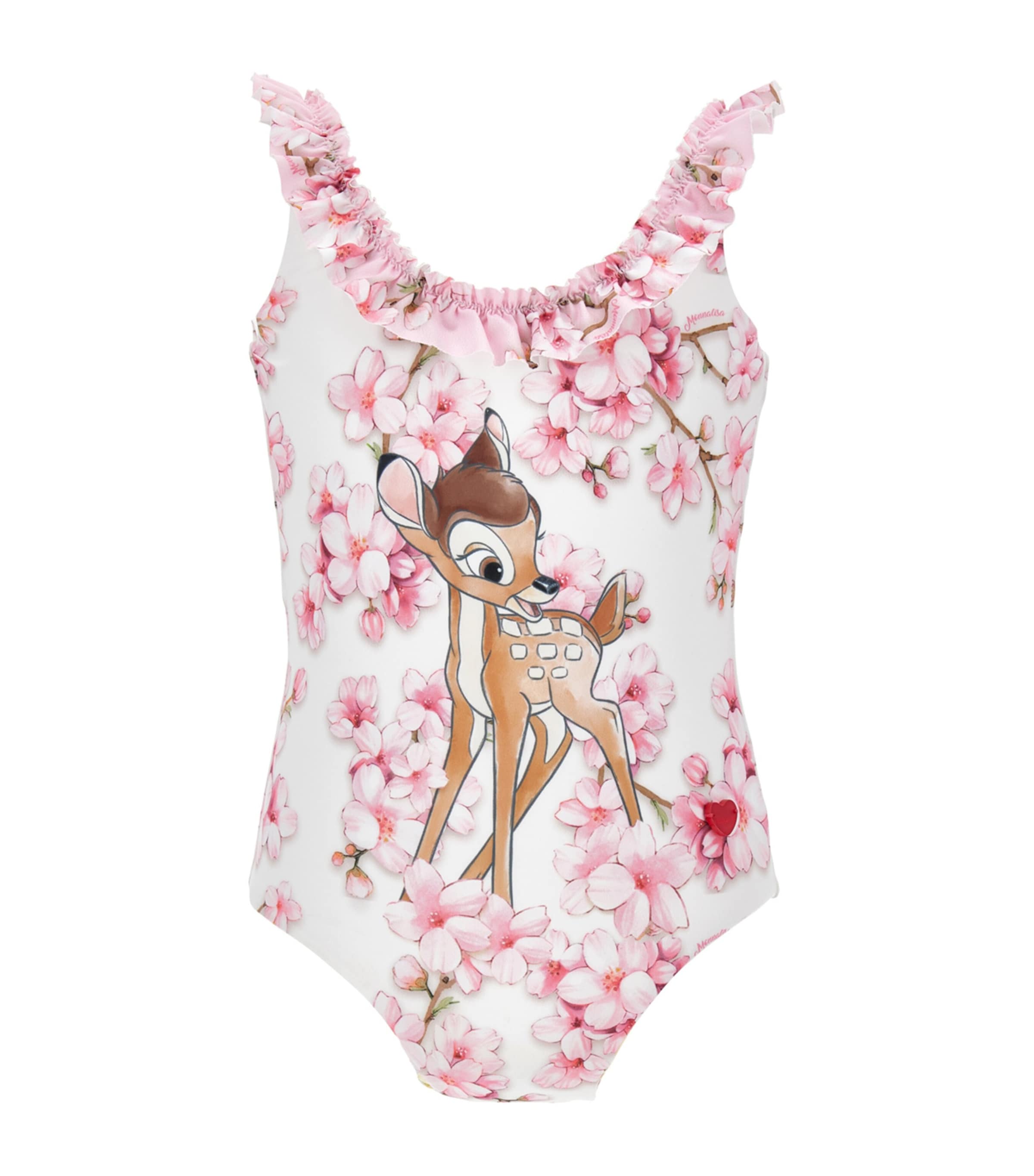 Monnalisa Einteiliger Bambi-badeanzug In White
