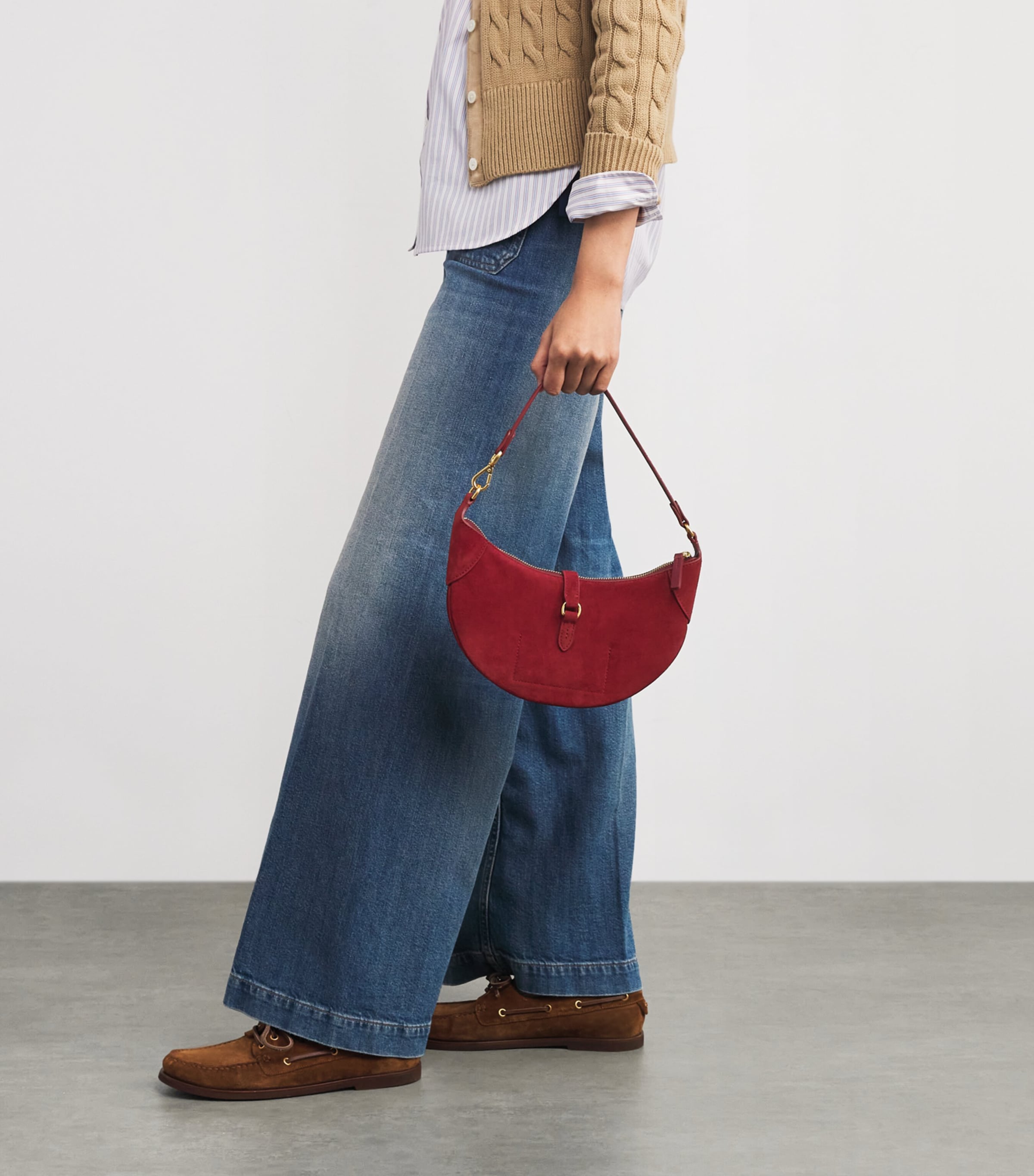 Mini Suede ID Shoulder Bag POMEGRANATE Image 2