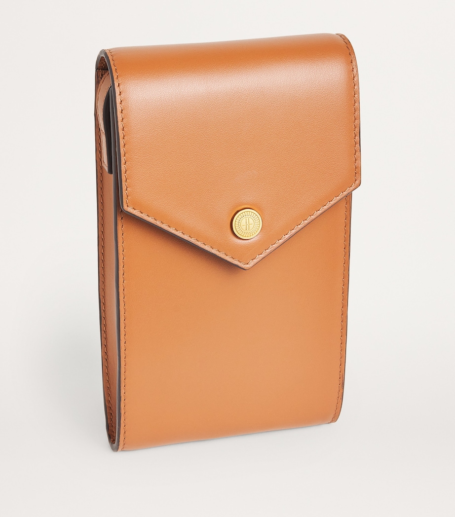 Leather Phone Pouch Cross-Body Bag TAN Image 3