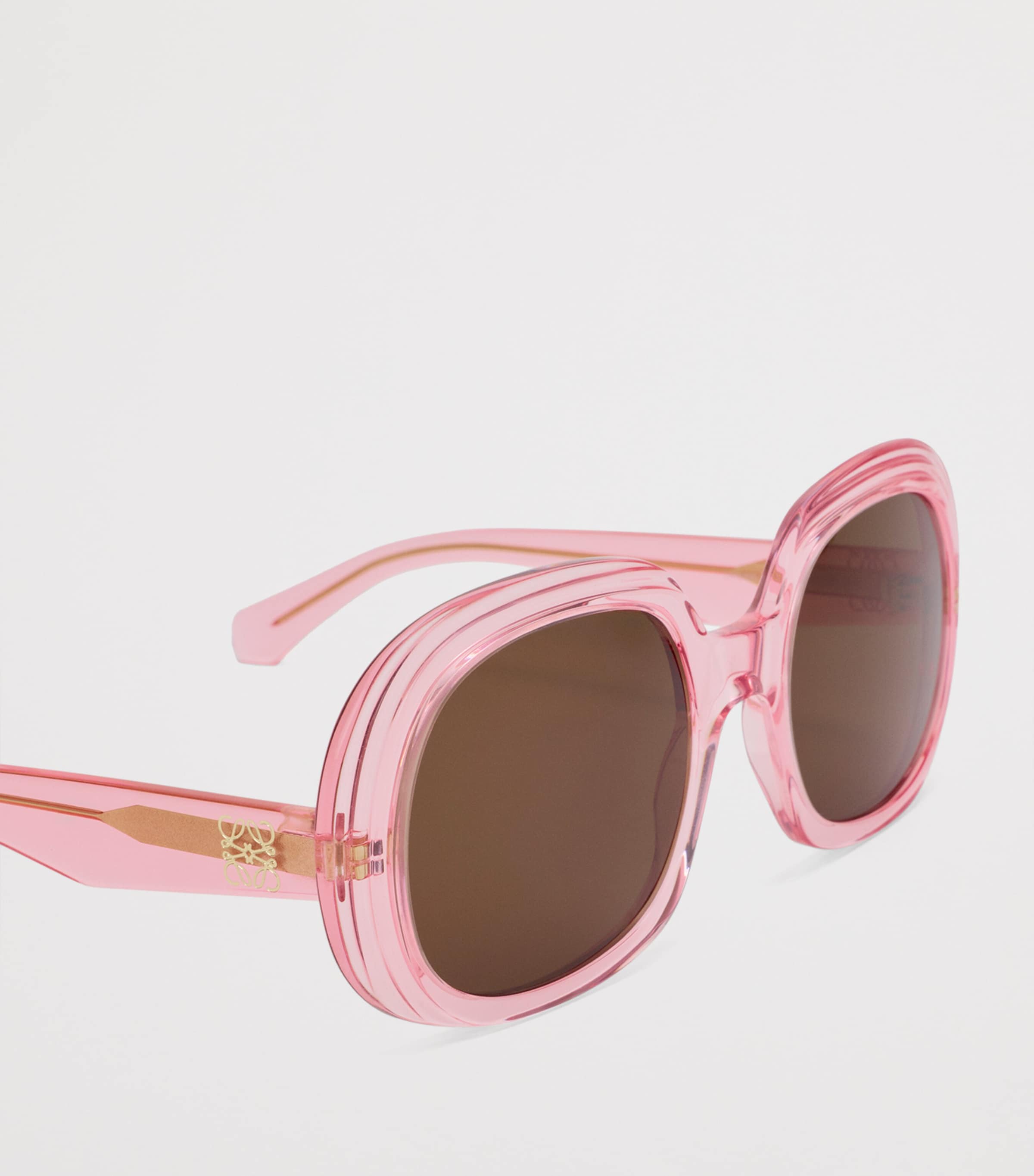 LOEWE Square Steps Sunglasses Transparent Pink Image 4