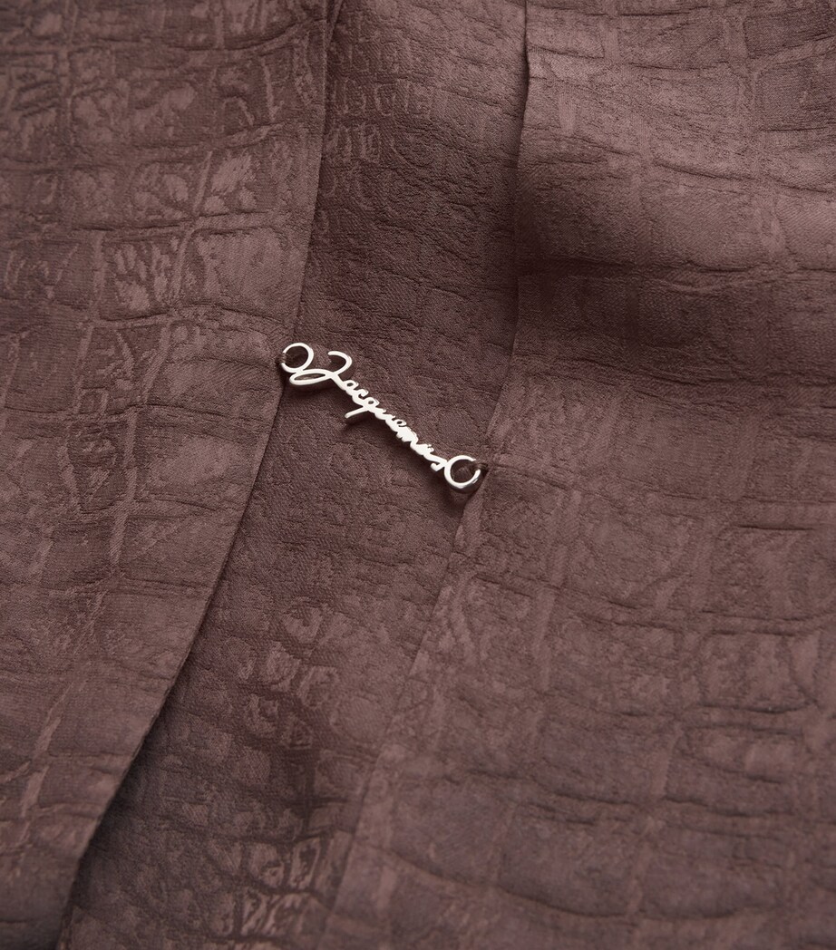 Croc-Effect Monogram Shirt 8CP CROCO BROWN Image 5