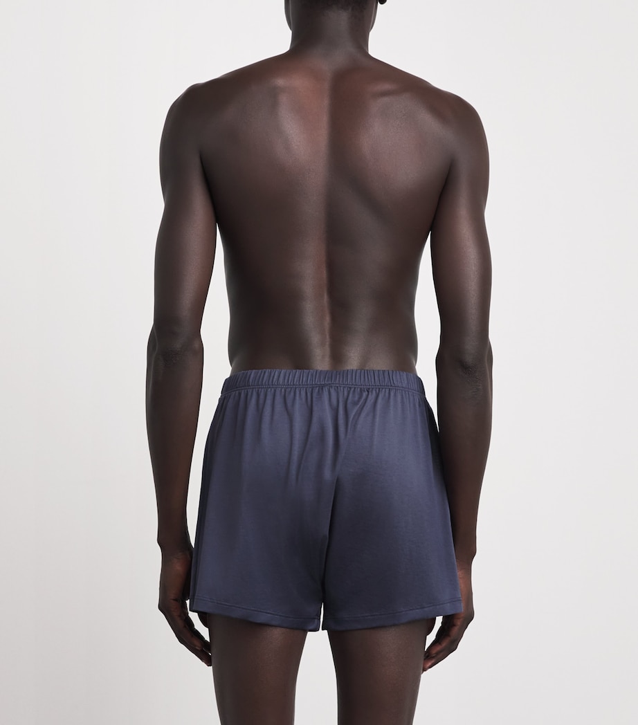 Hanro Mens Cotton Boxer Shorts Stormy Grey Image 3