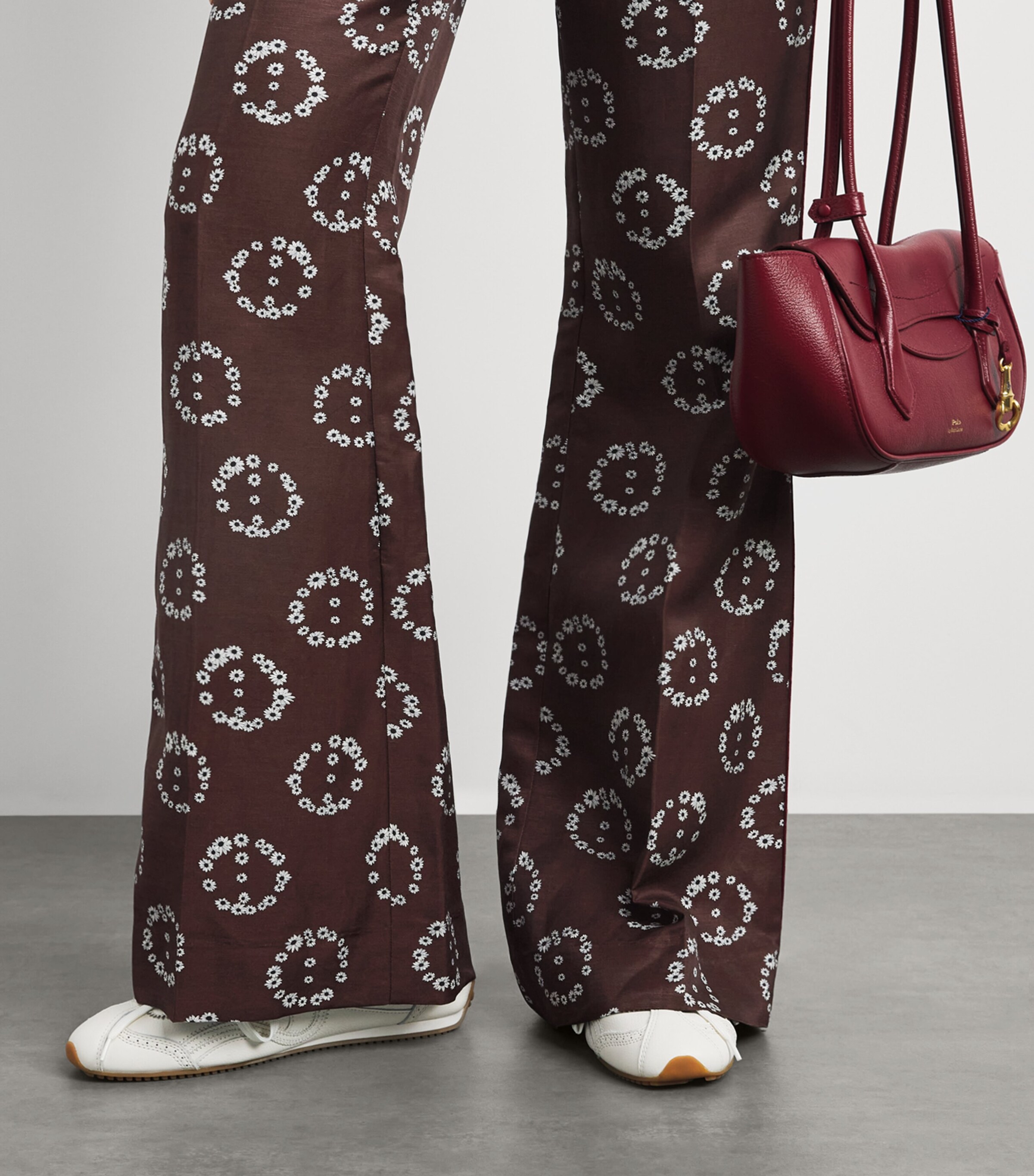 Sandro Paris Womens Floral Trousers Brown Image 3