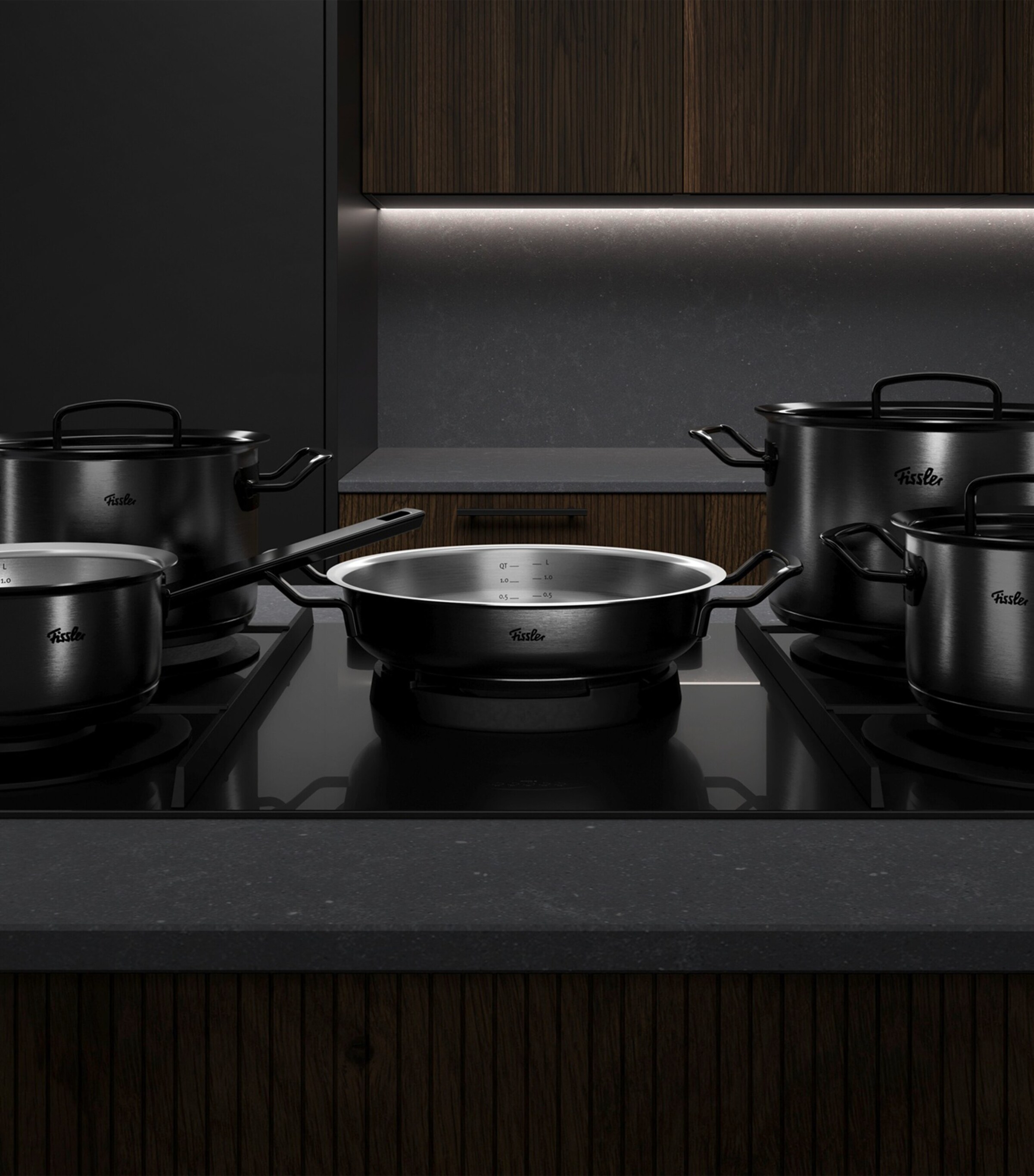 5-Piece Original Profi Pan Collection - Shadow Edition BLACK Image 3