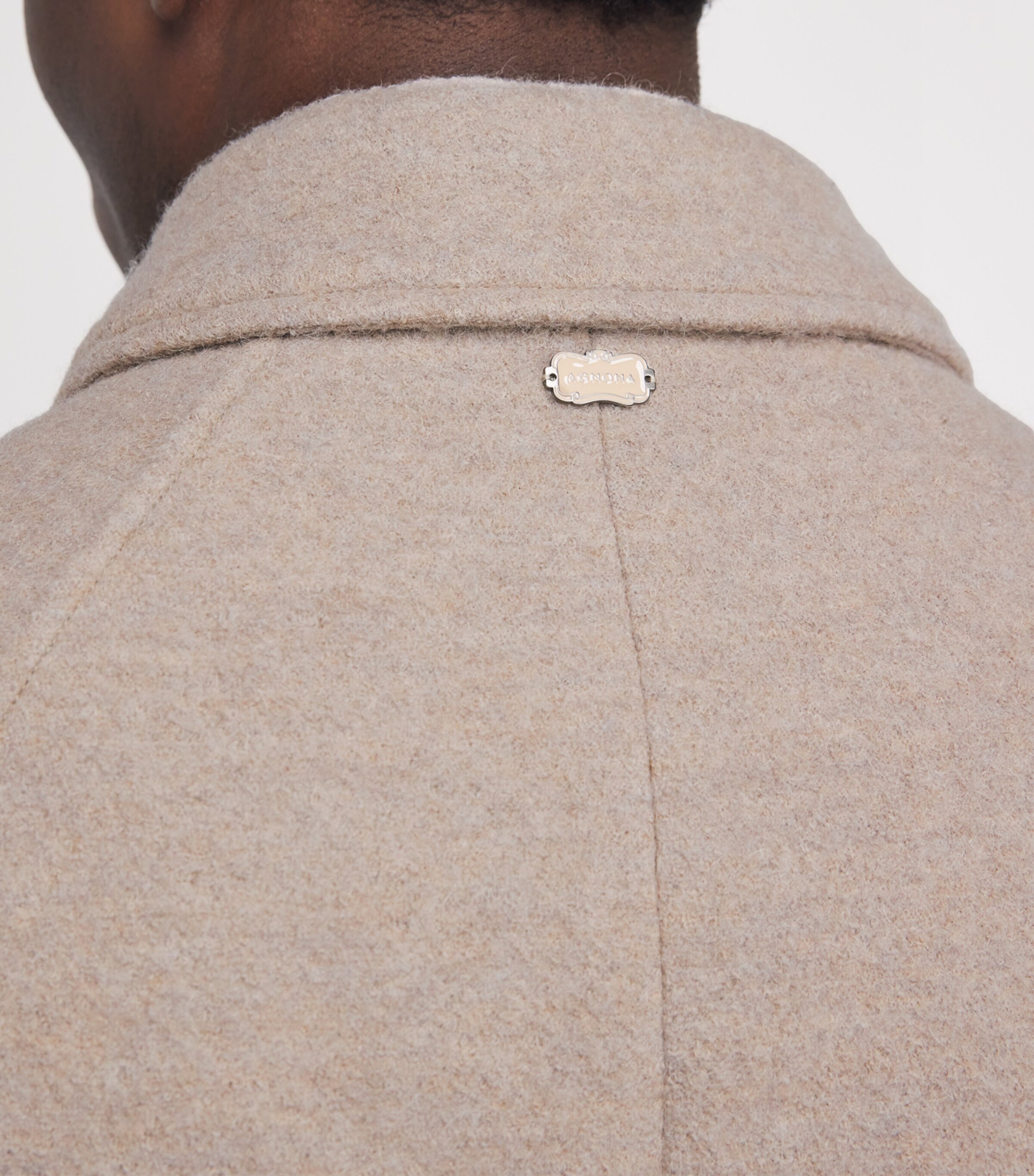 Agnona Mens Alpaca Pressed Spazzolino Overshirt Drk Beige Sesame Image 6