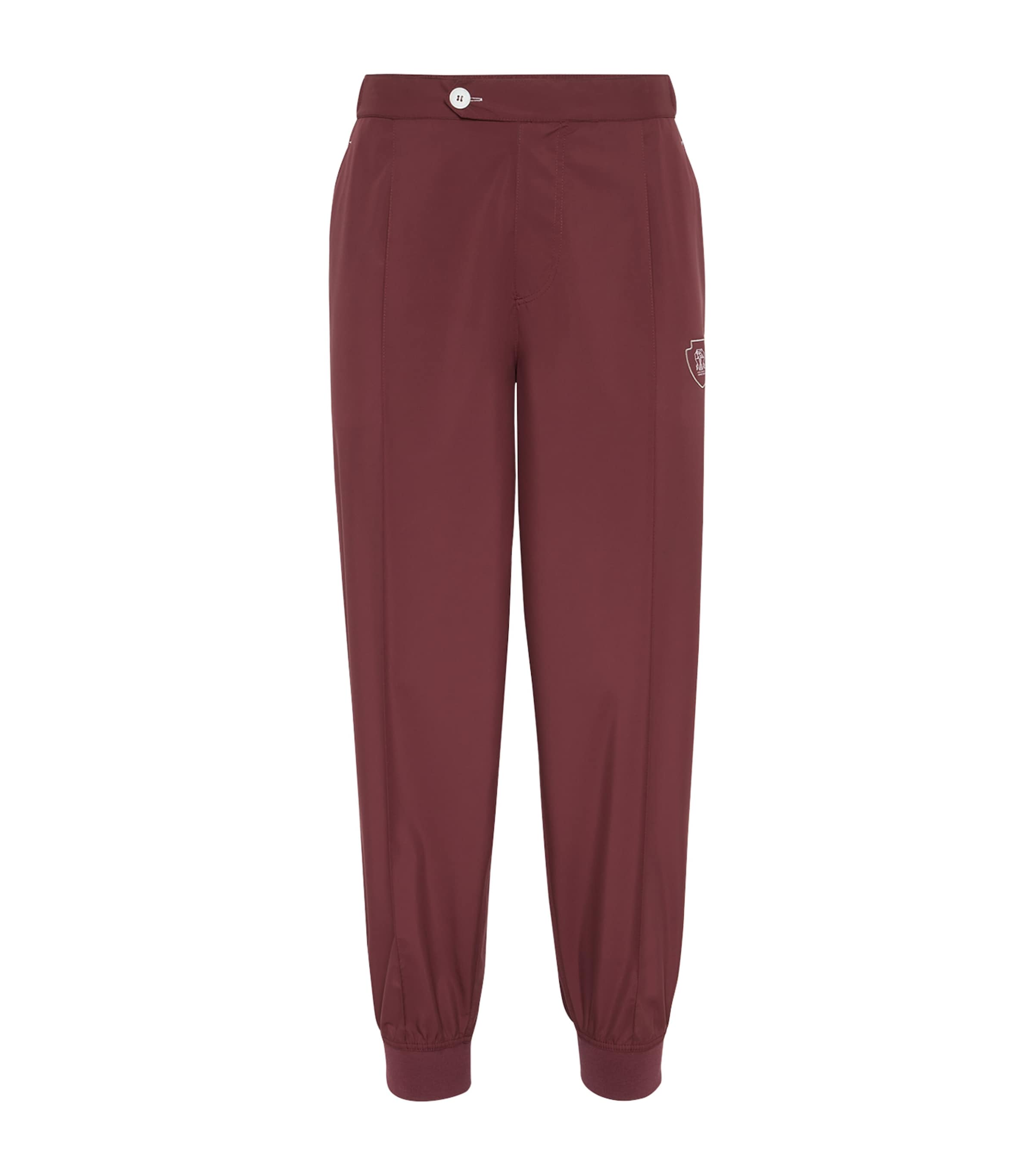 Brunello Cucinelli Cuffed Sweatpants In Burgundy