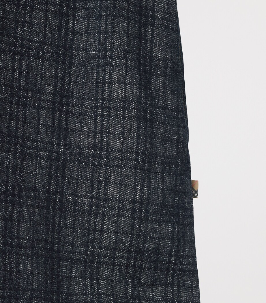 Denim Check Mini Dress INDIGO IP CHECK Image 4