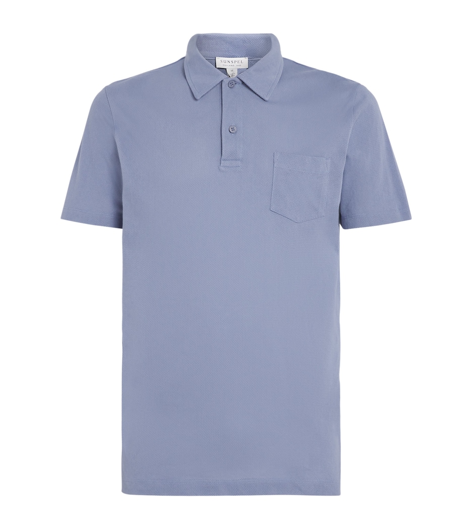 Supima Cotton Riviera Polo Shirt BUWB-VINTAGE BLUE Image 1