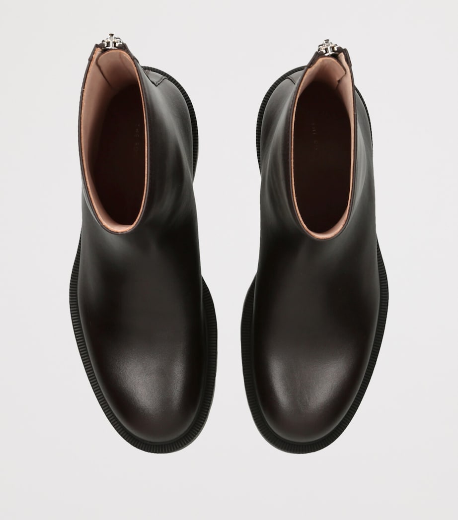 Nobilis Fast Leather Ankle Boots DARK BROWN Image 4