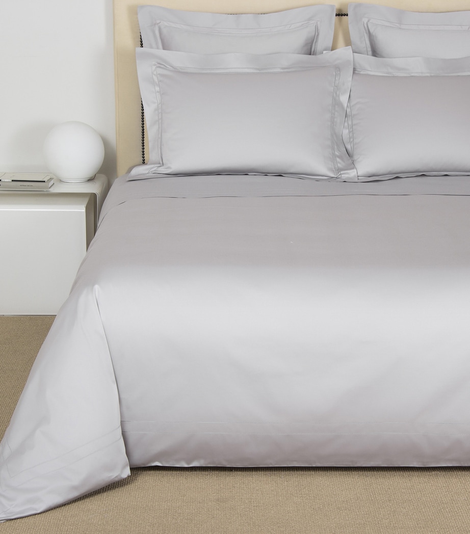 Doppio Ajour Super King Flat Sheet Set (270cm x 320cm) 0313  GREY CLIFF Image 1