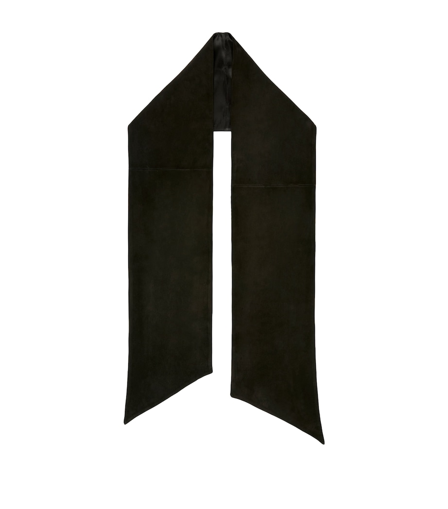 Max Mara Suede Scarf Medium Grey Image 1