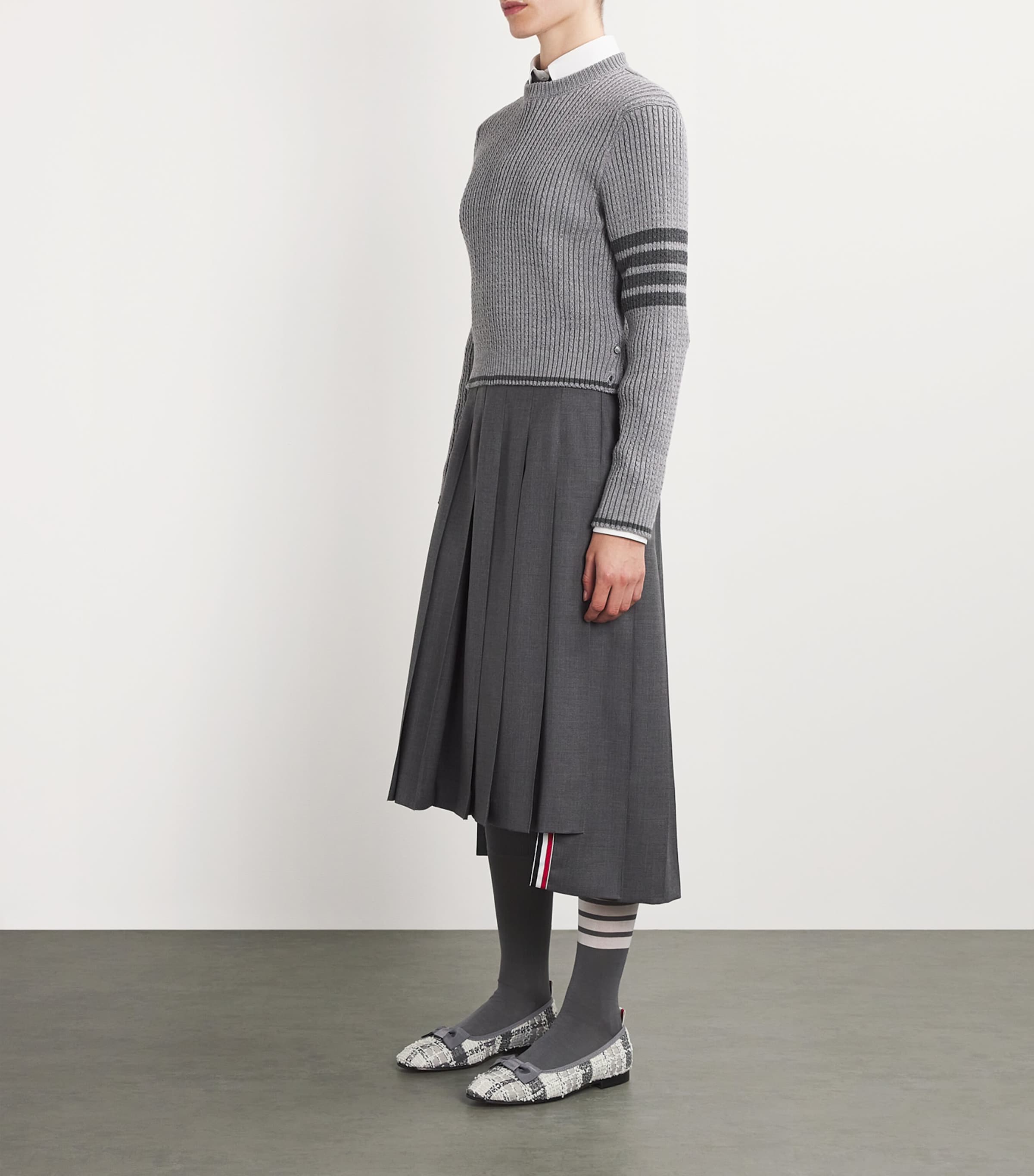 Thom Browne【 コーデが格上げ☆Tartan Tweed Opera Ballerina】 Thom Browne Tweed Tartan Ballerina Flats | Harrods HK