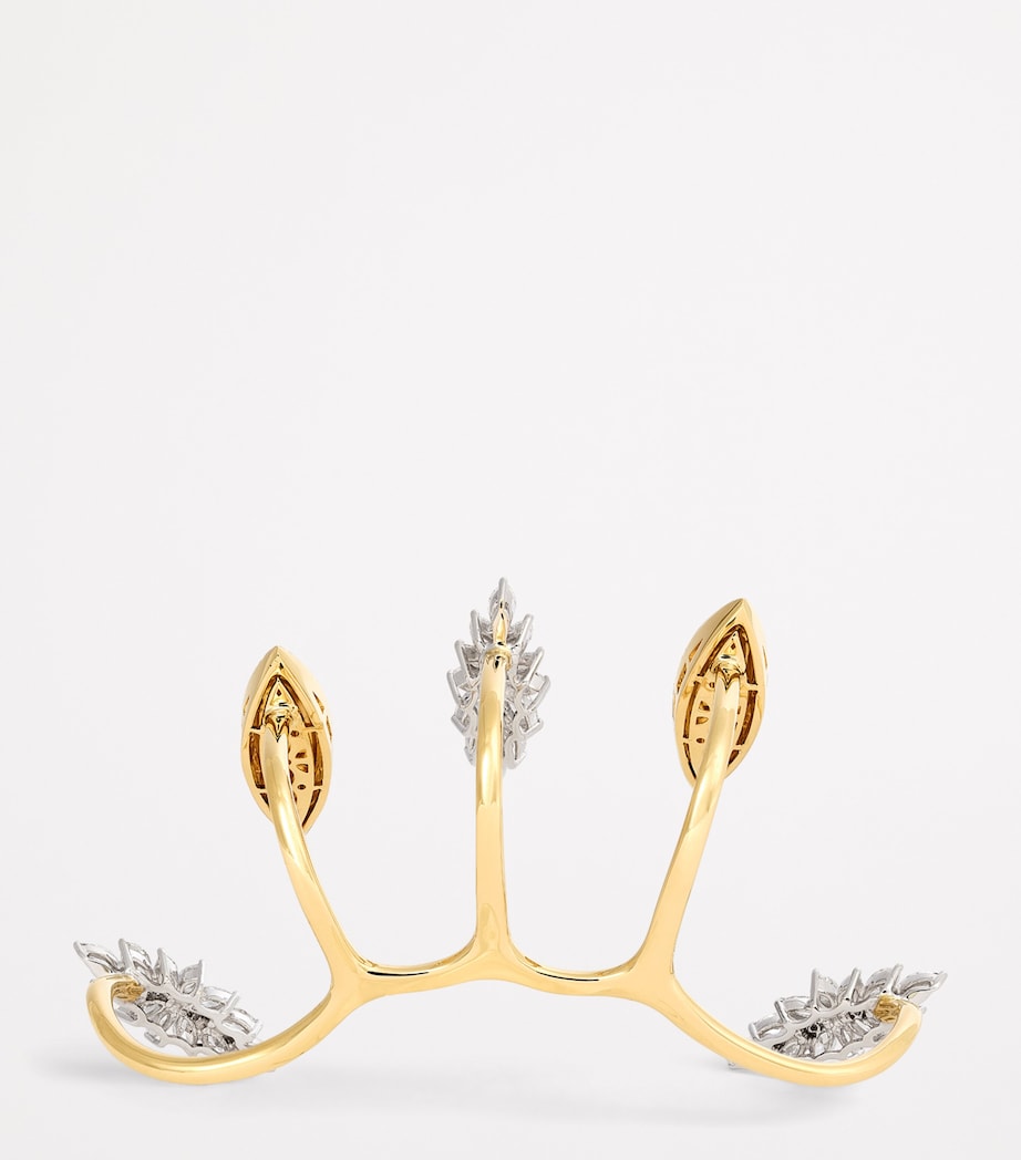 Yeprem Yellow Gold, White Gold and Diamond Handpiece Mixed Gold Image 3