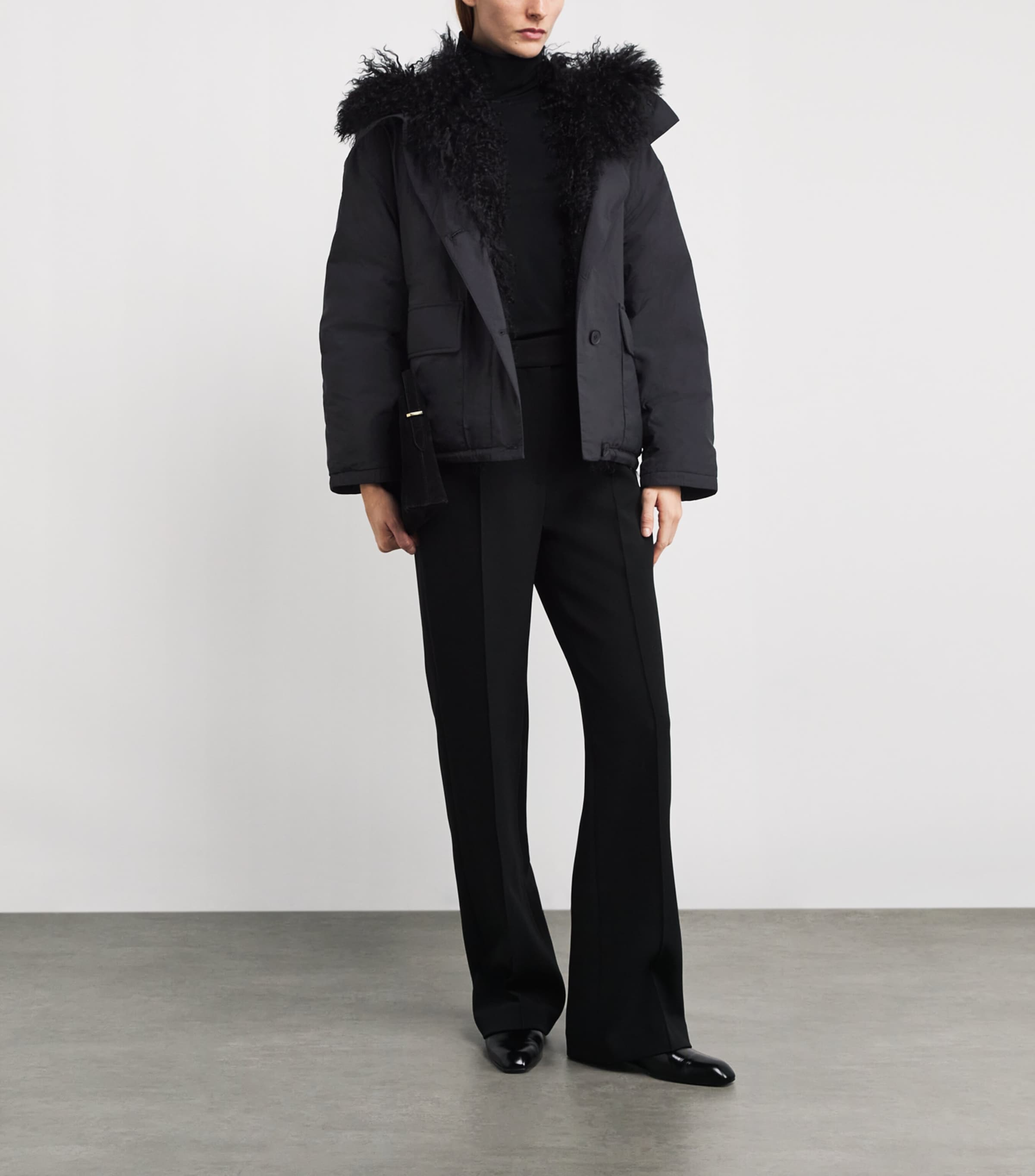 Down Lambswool-Trim Field Jacket C99 Image 2