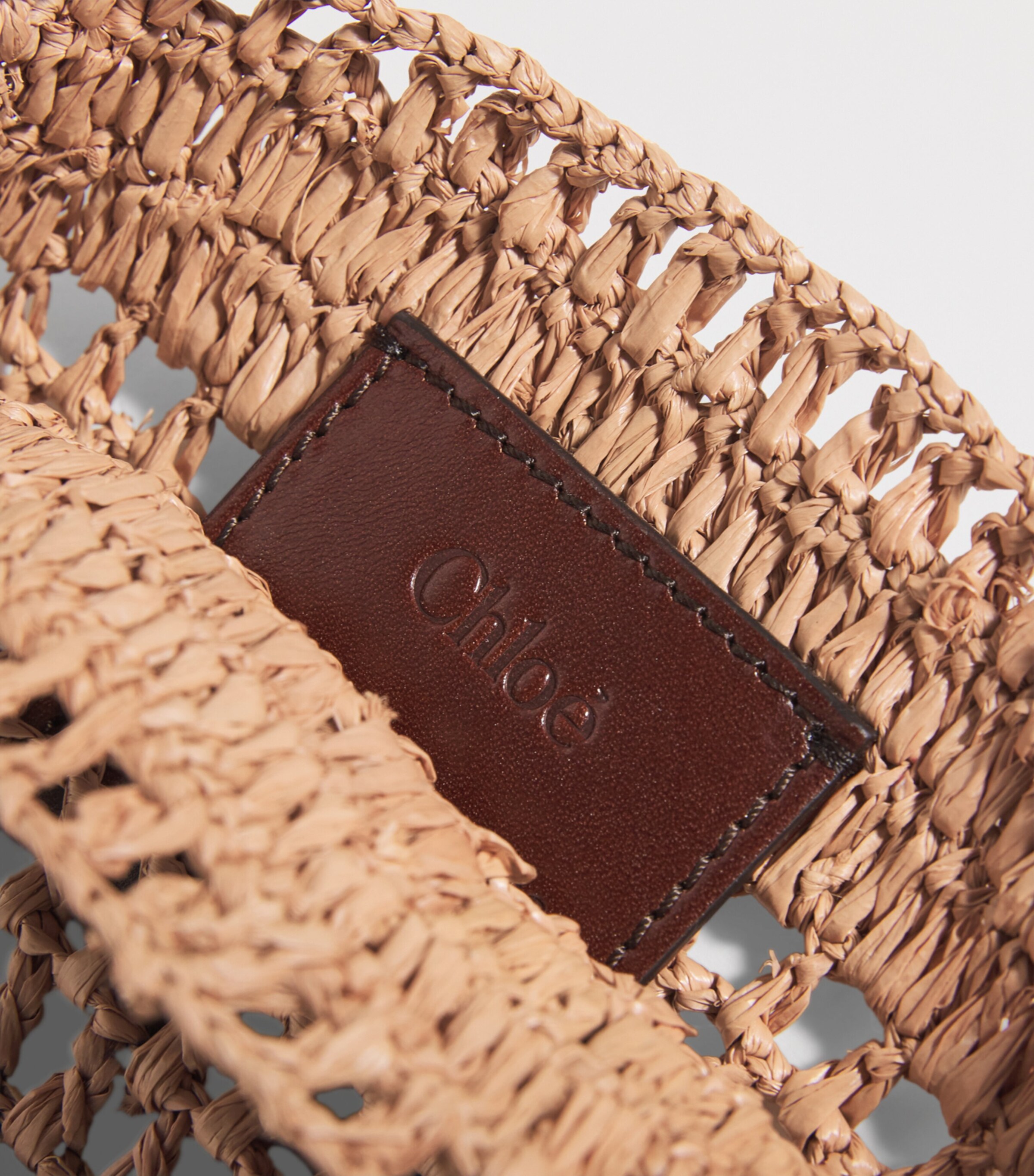 Chloé Beige Small Raffia Summer Banana Tote Bag | Harrods US