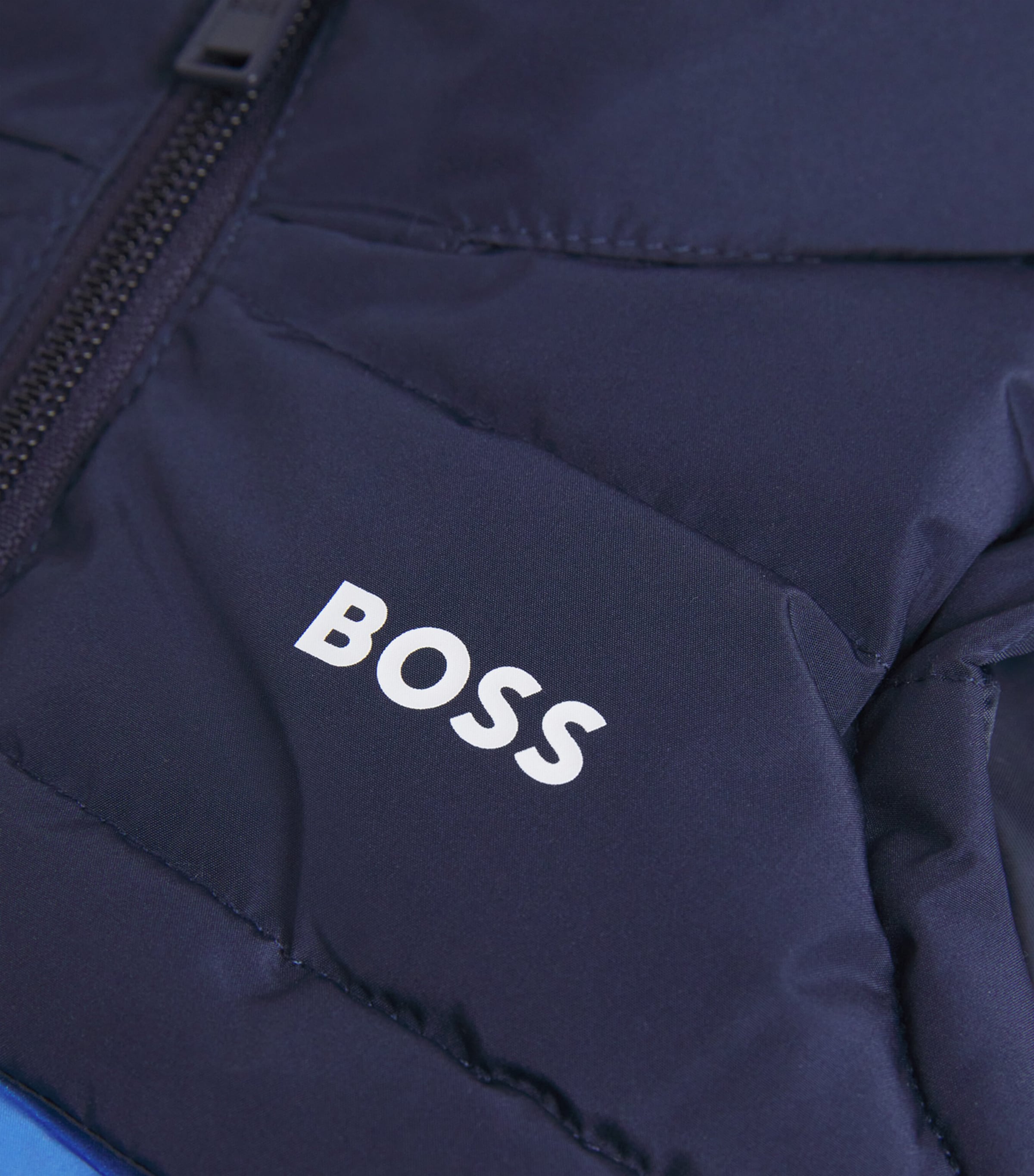 BOSS Kidswear Logo Padded Gilet (3-18 Months) Navy Image 3