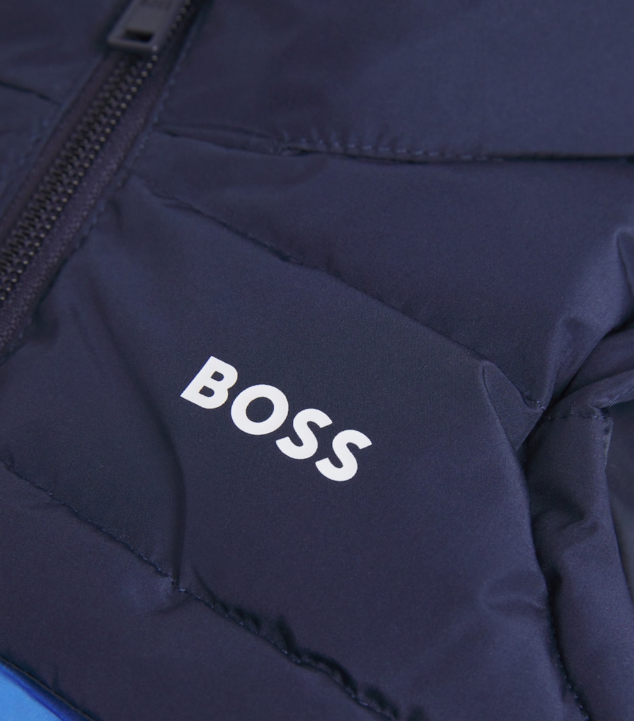 BOSS Kidswear Logo Padded Gilet (3-18 Months) Navy Image 3