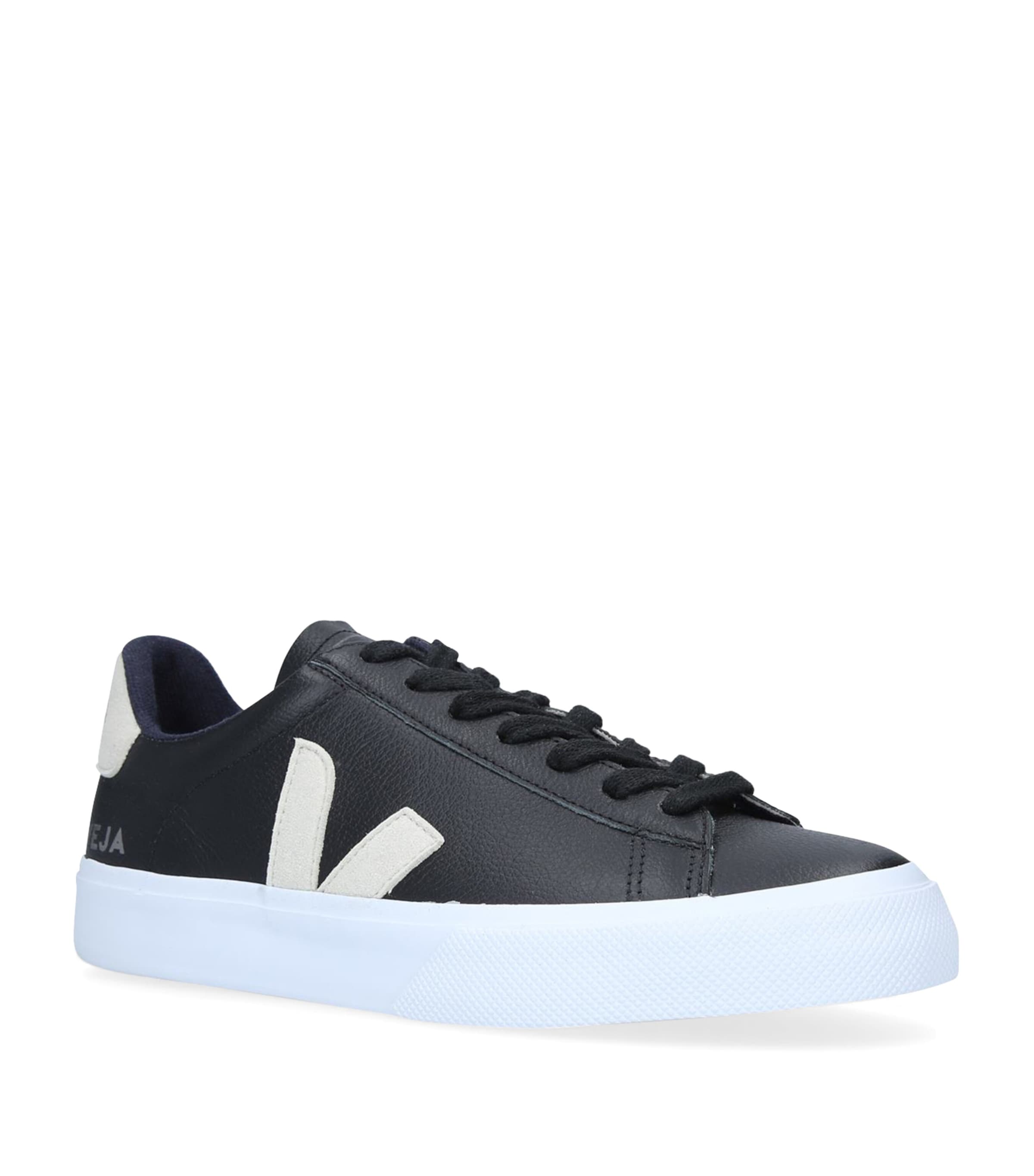 Veja Leather Campo Sneakers In Black