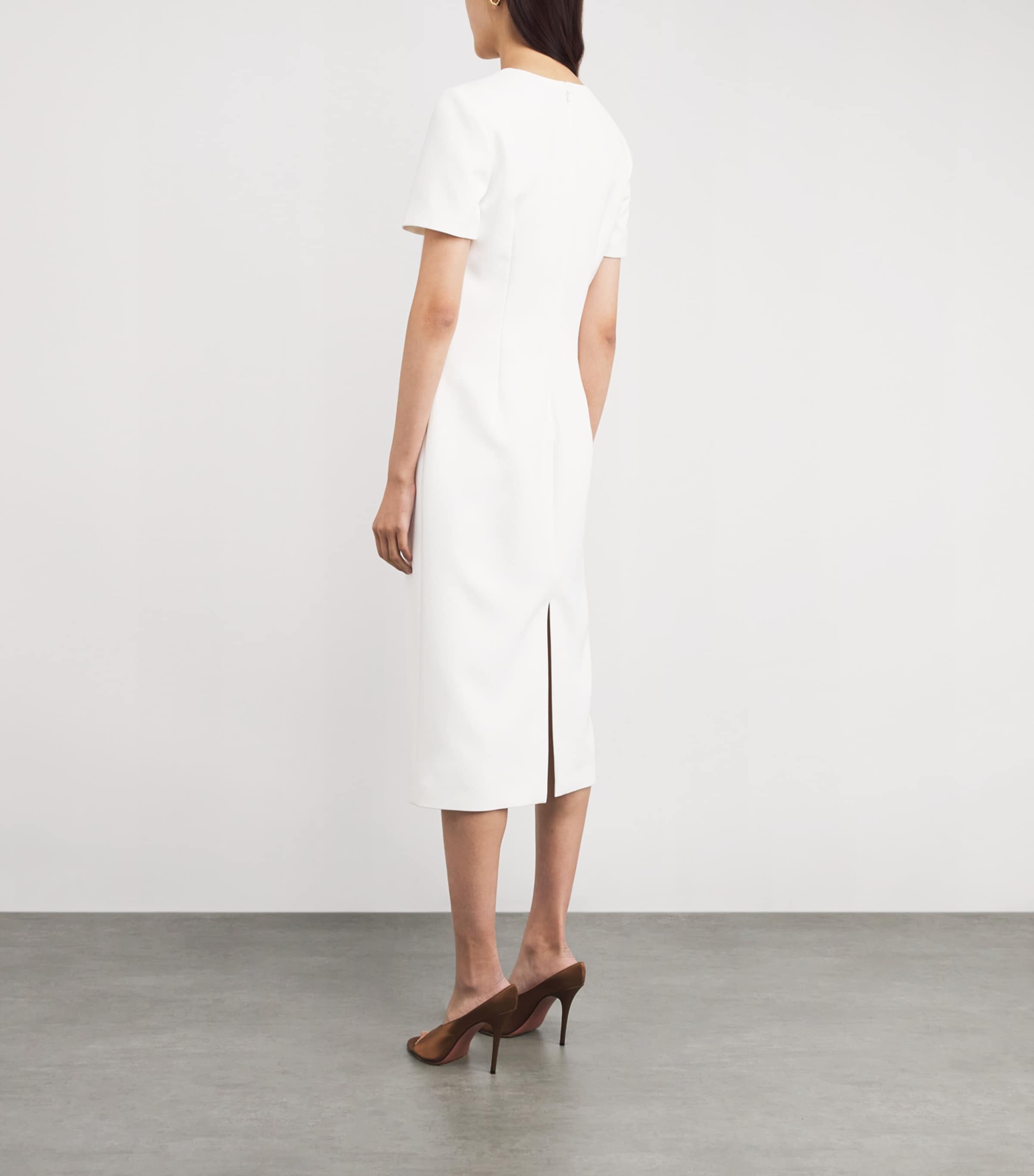 Poppy Print Midi Dress 101 WHITE MULTI Image 3